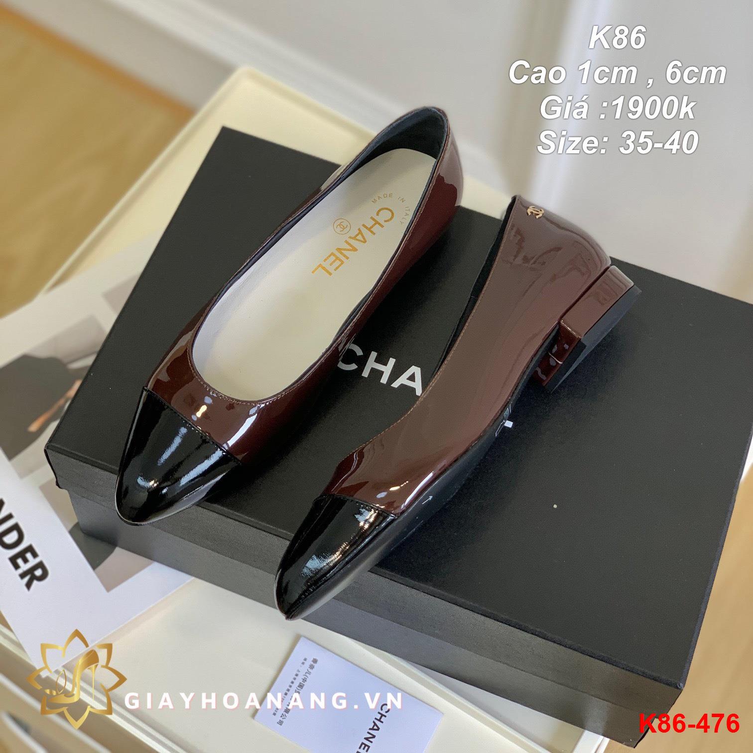 K86-476 Chanel giày cao 1cm , 6cm siêu cấp