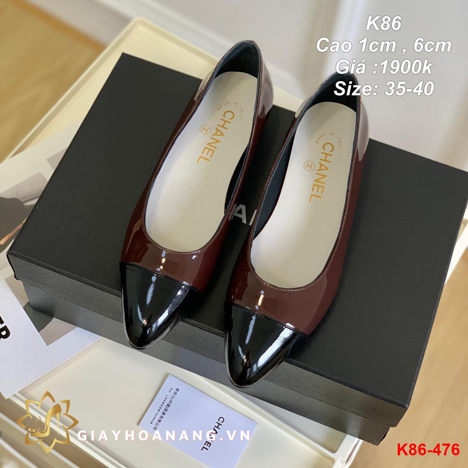 K86-476 Chanel giày cao 1cm , 6cm siêu cấp