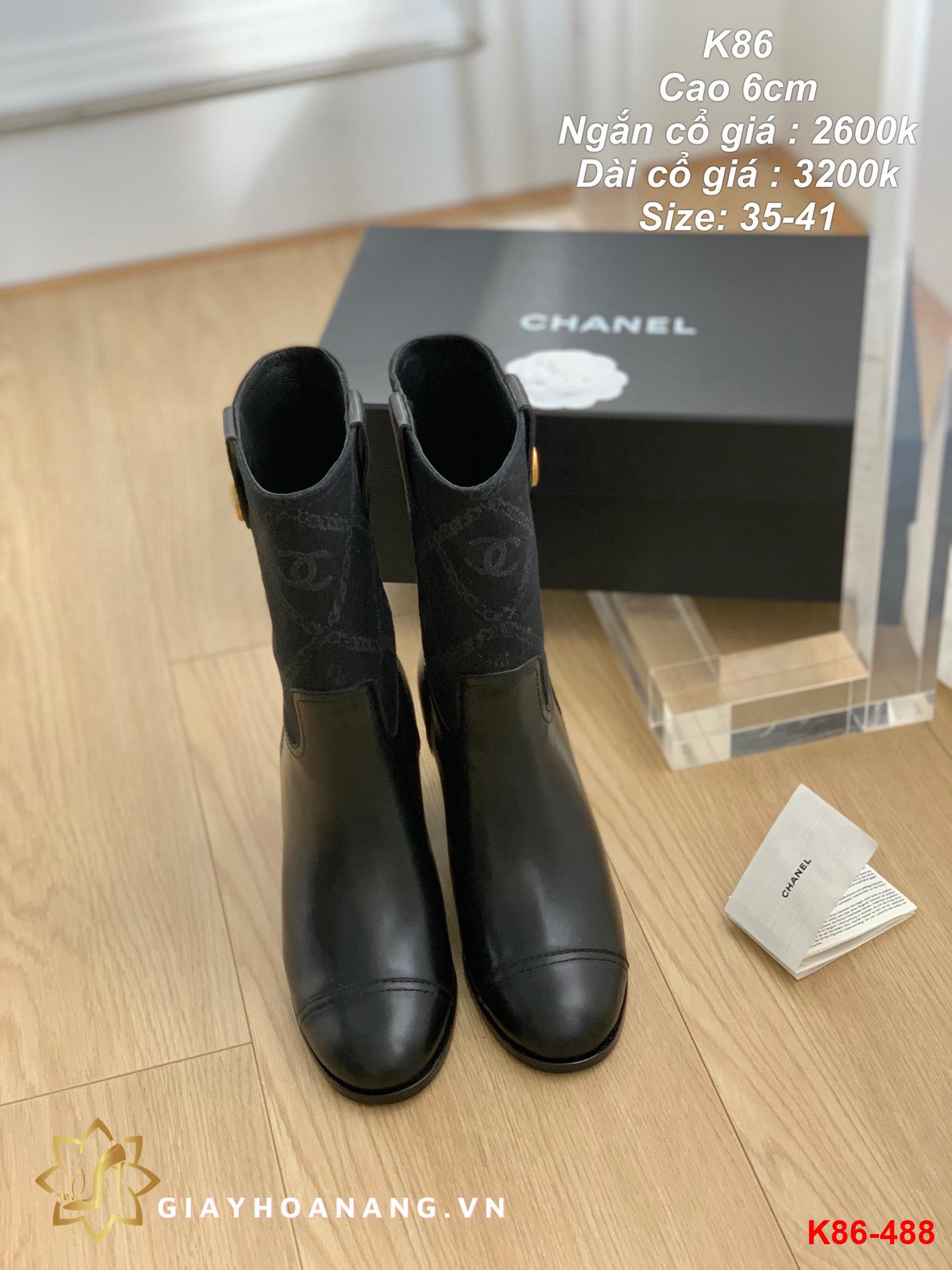 K86-488 Chanel bốt cao 6cm siêu cấp