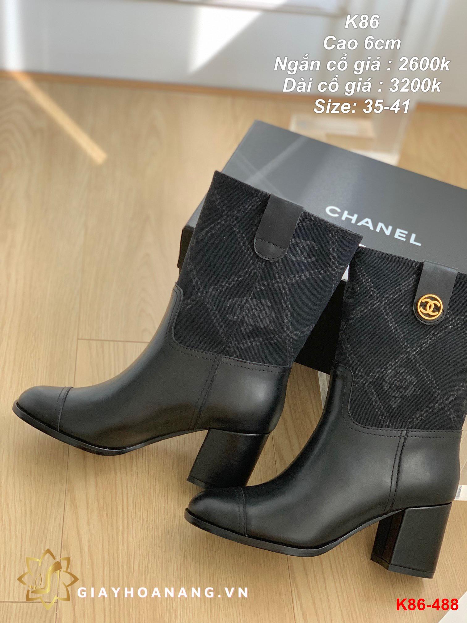 K86-488 Chanel bốt cao 6cm siêu cấp