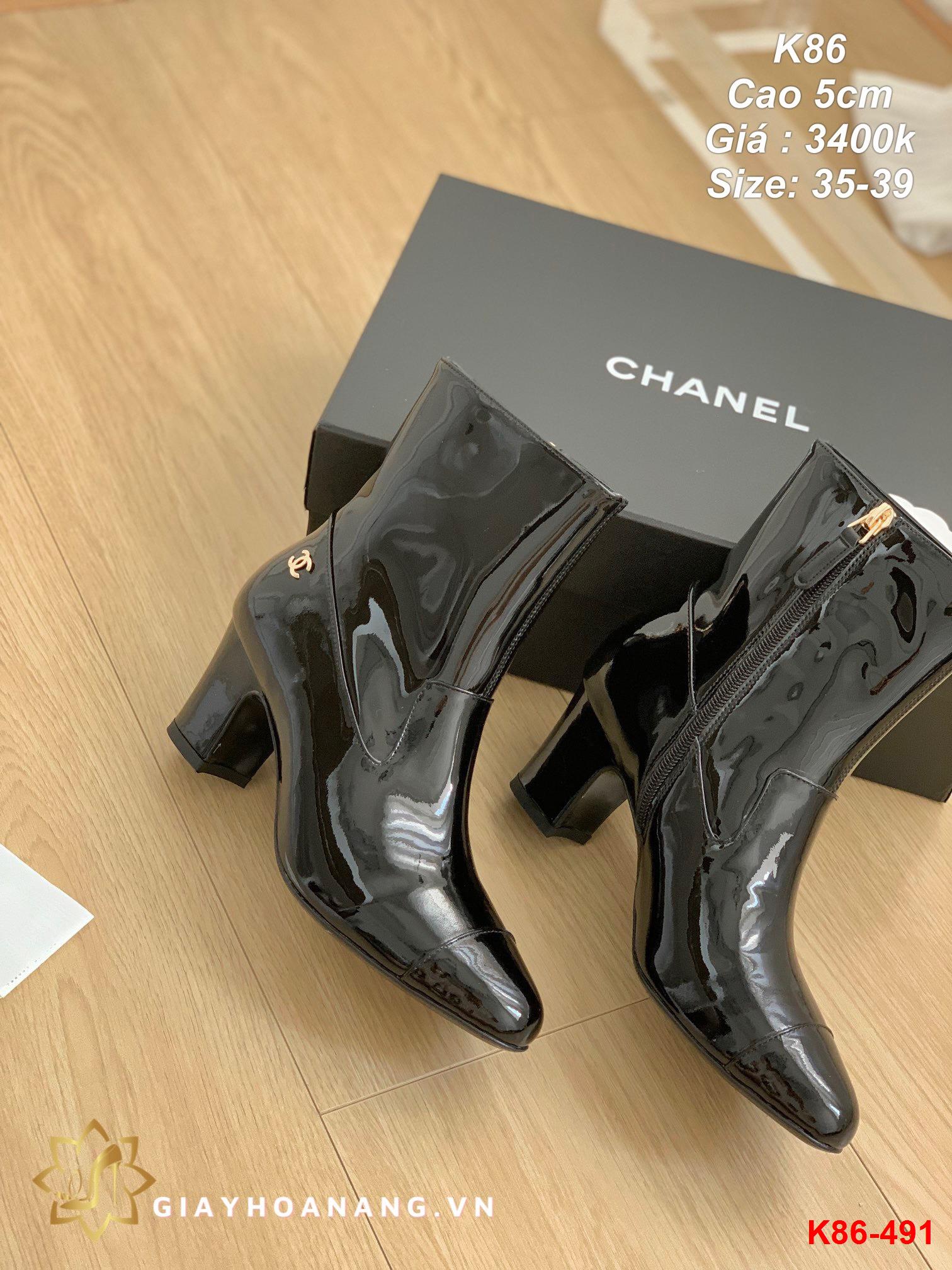 K86-491 Chanel bốt cao 5cm siêu cấp