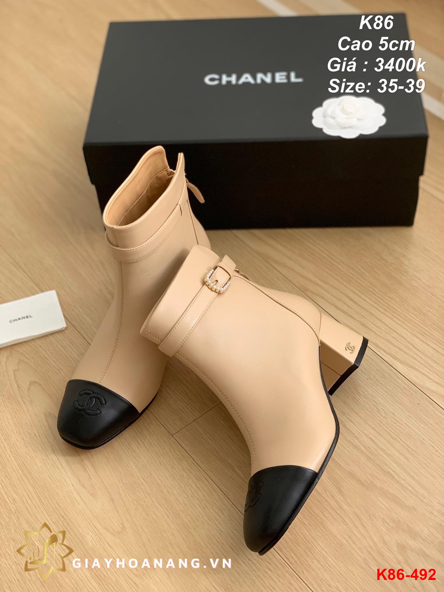 K86-492 Chanel bốt cao 5cm siêu cấp