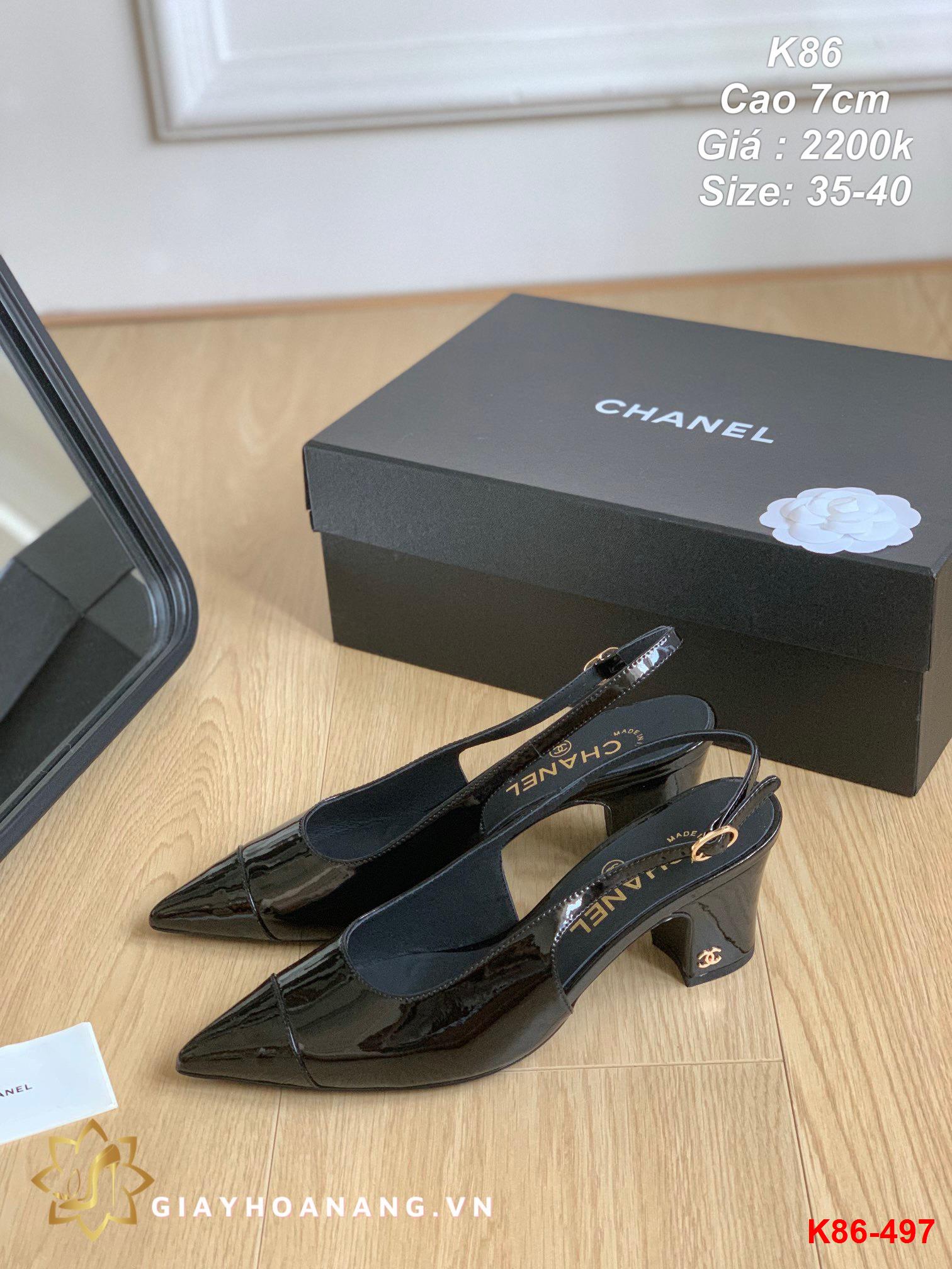 K86-497 Chanel sandal cao 7cm siêu cấp