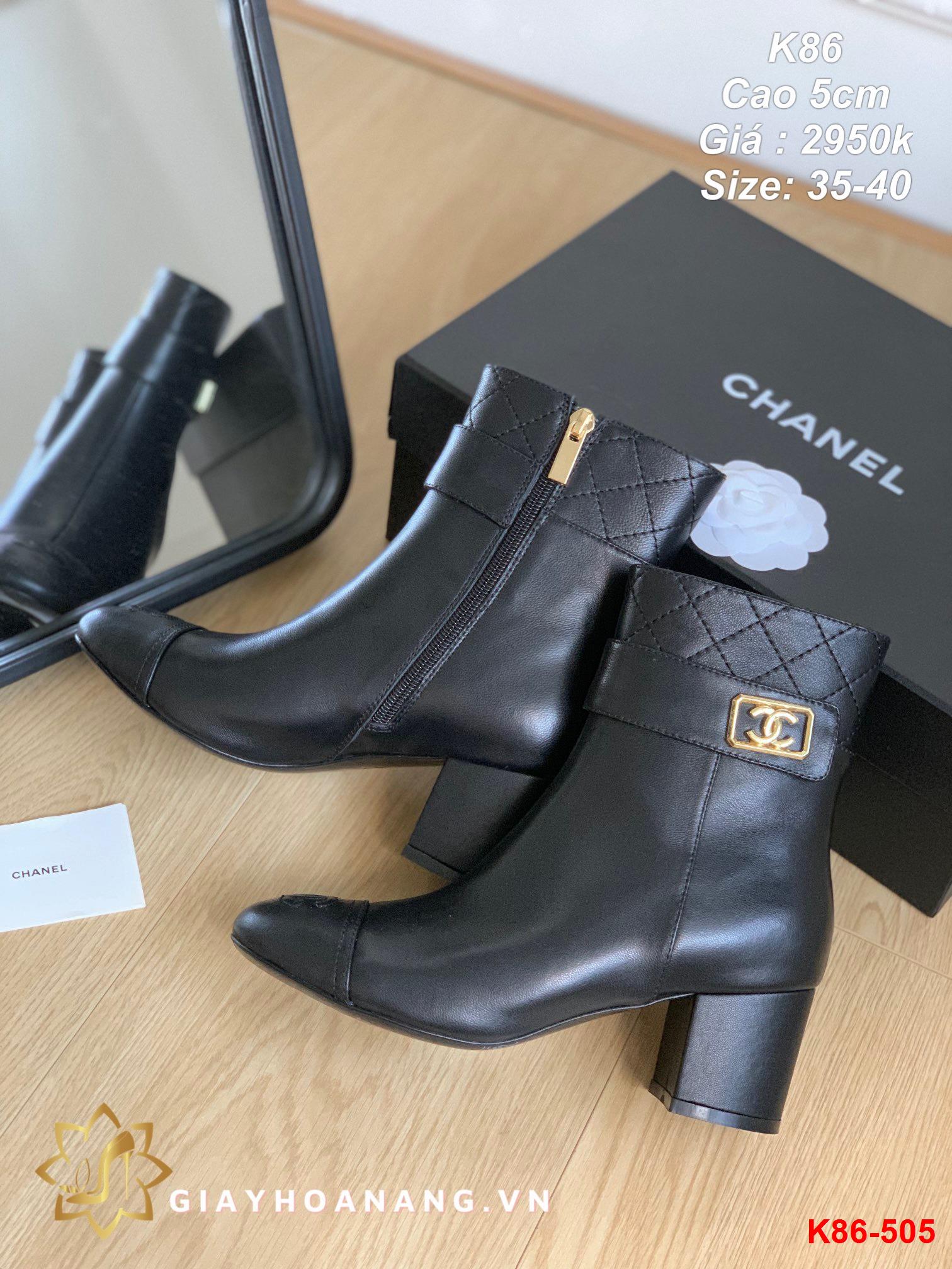 K86-505 Chanel bốt cao 5cm siêu cấp