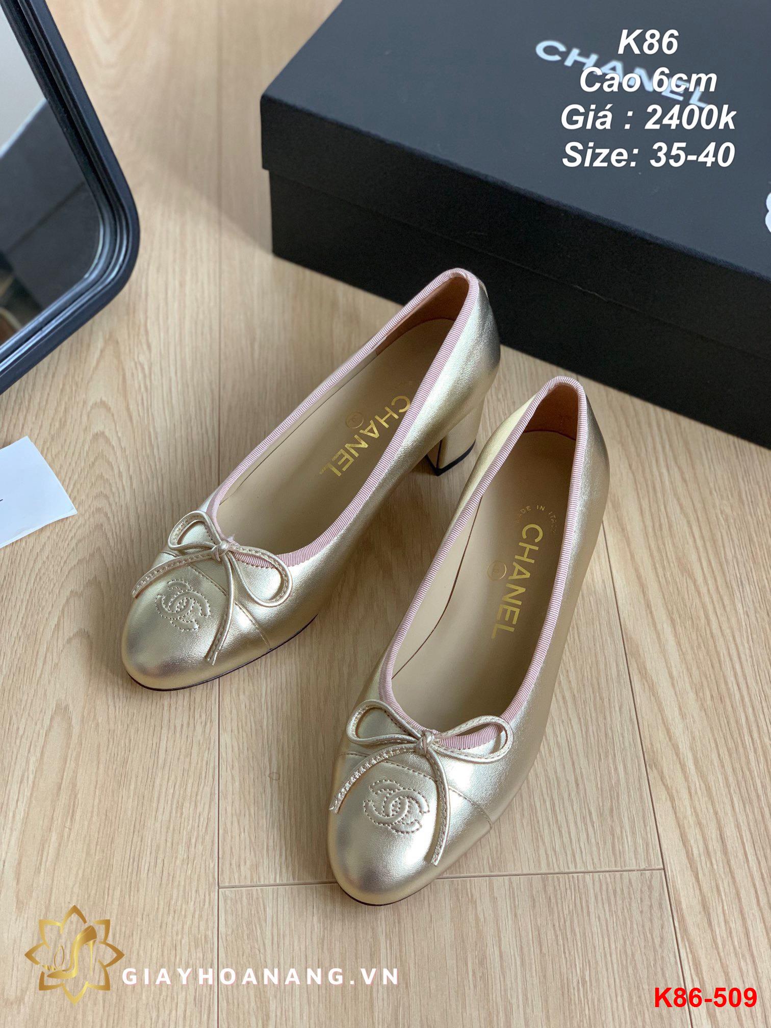 K86-509 Chanel giày cao 6cm siêu cấp