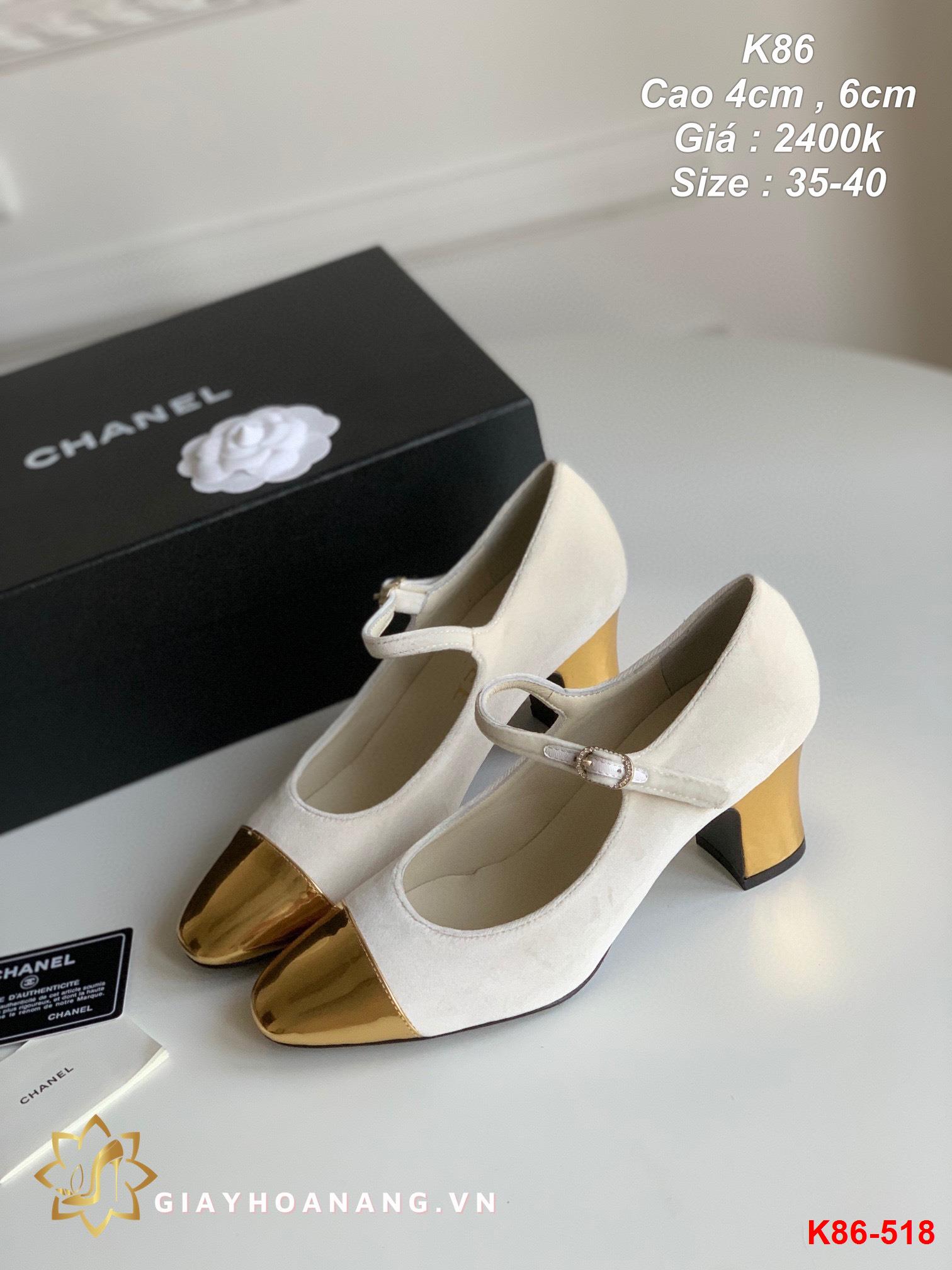 K86-518 Chanel giày cao 4cm , 6cm siêu cấp