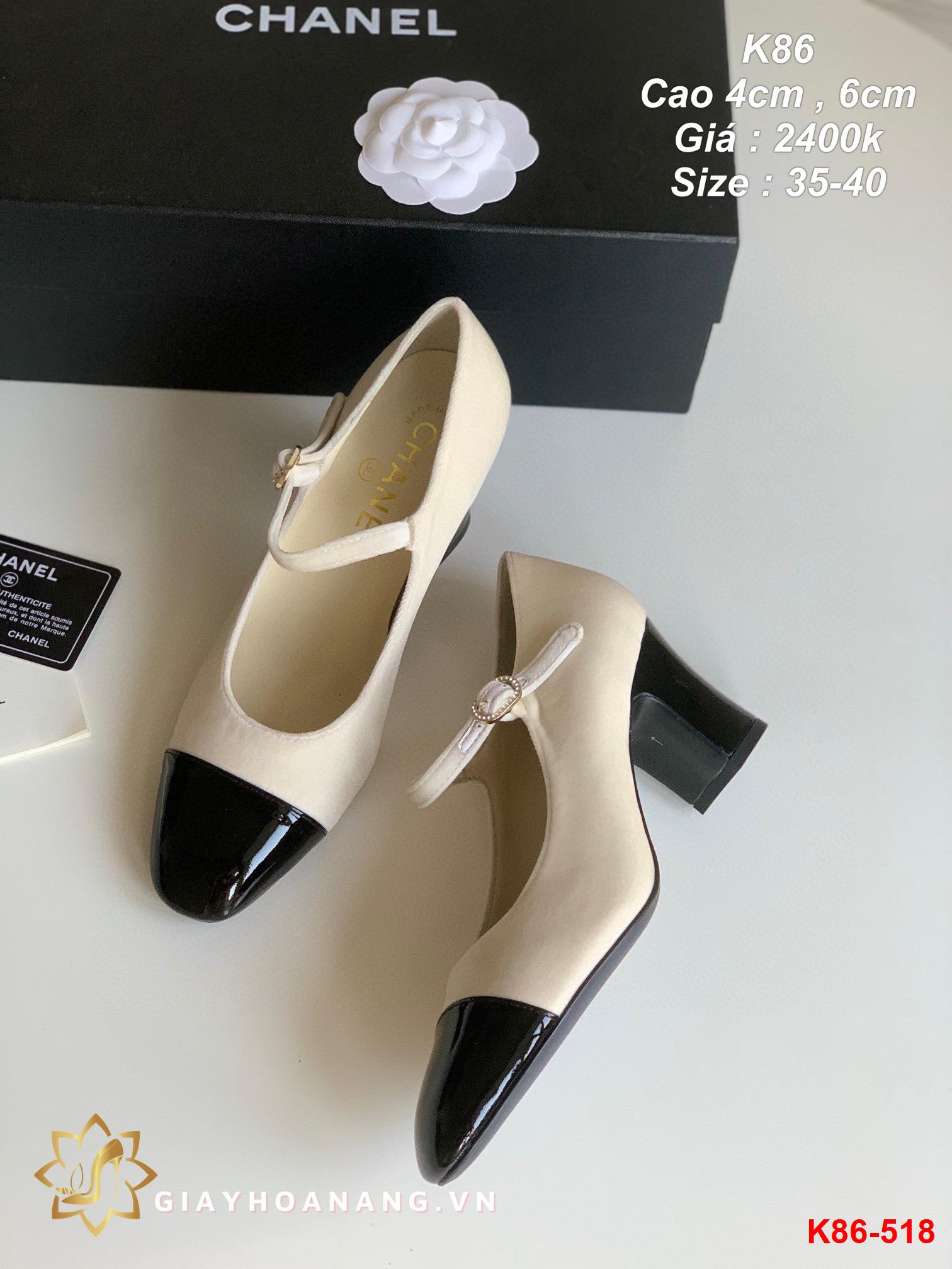 K86-518 Chanel giày cao 4cm , 6cm siêu cấp