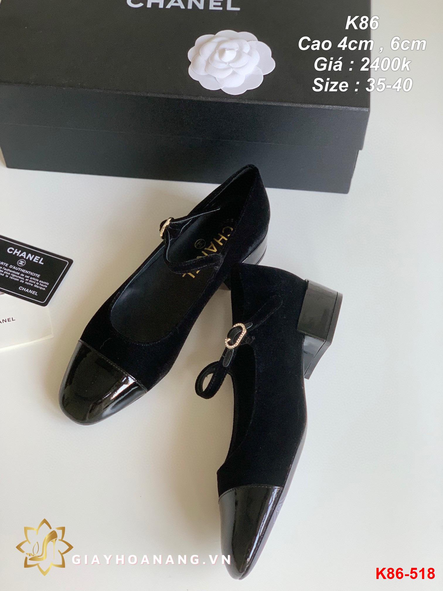 K86-518 Chanel giày cao 4cm , 6cm siêu cấp