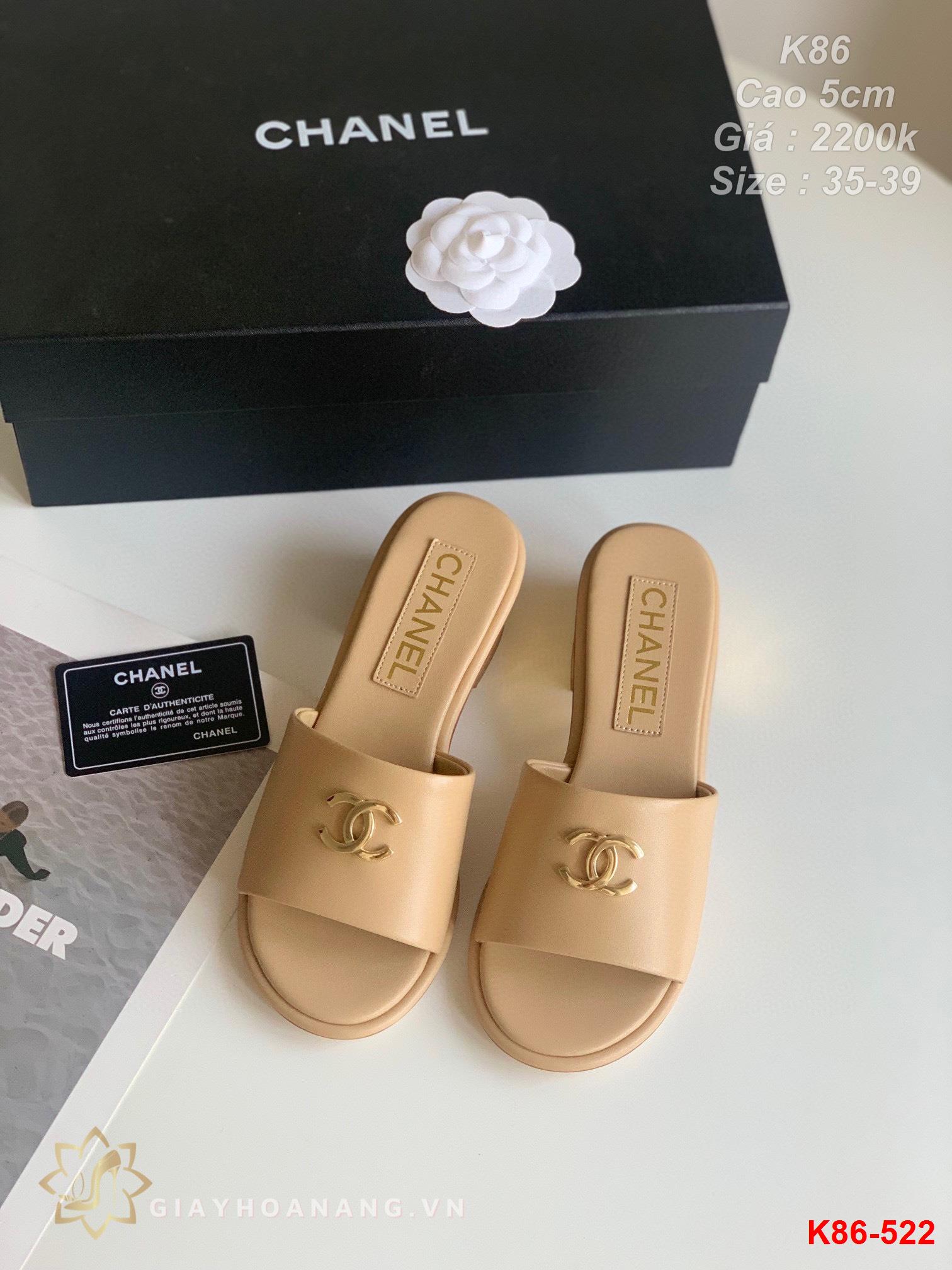 K86-522 Chanel dép cao 5cm siêu cấp