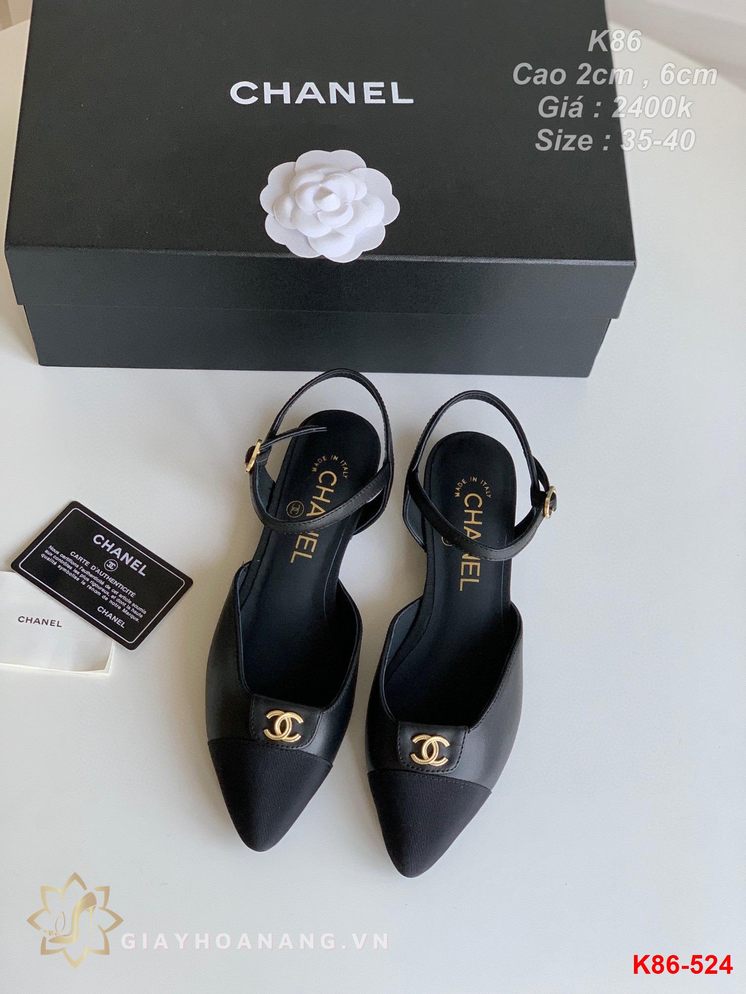 K86-524 Chanel sandal cao 2cm , 6cm siêu cấp