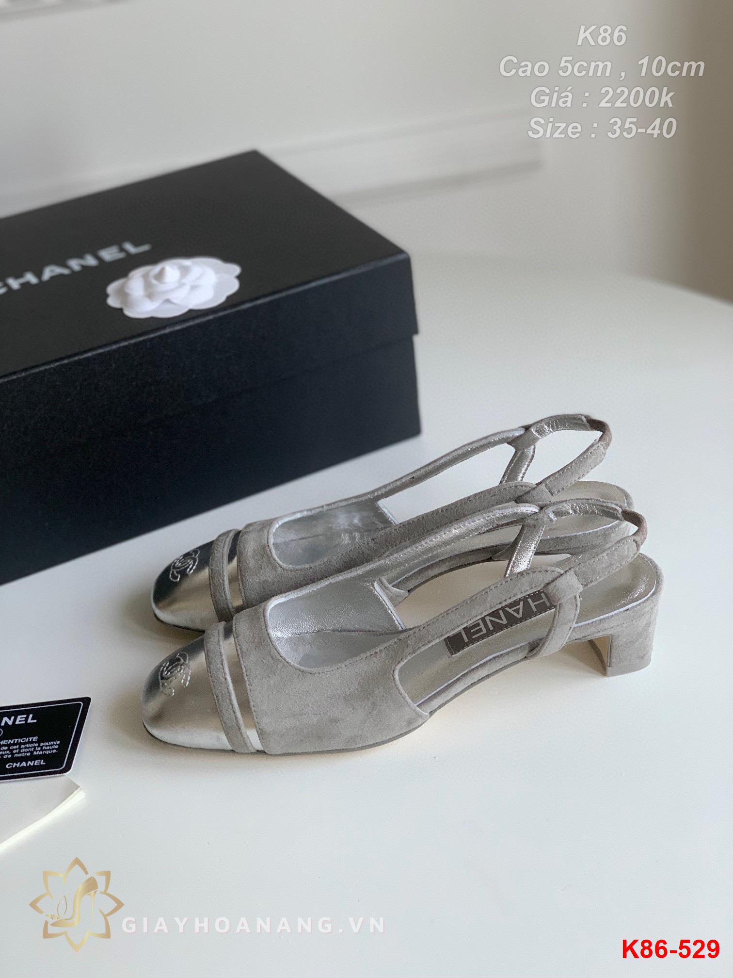 K86-529 Chanel sandal cao 5cm , 10cm siêu cấp