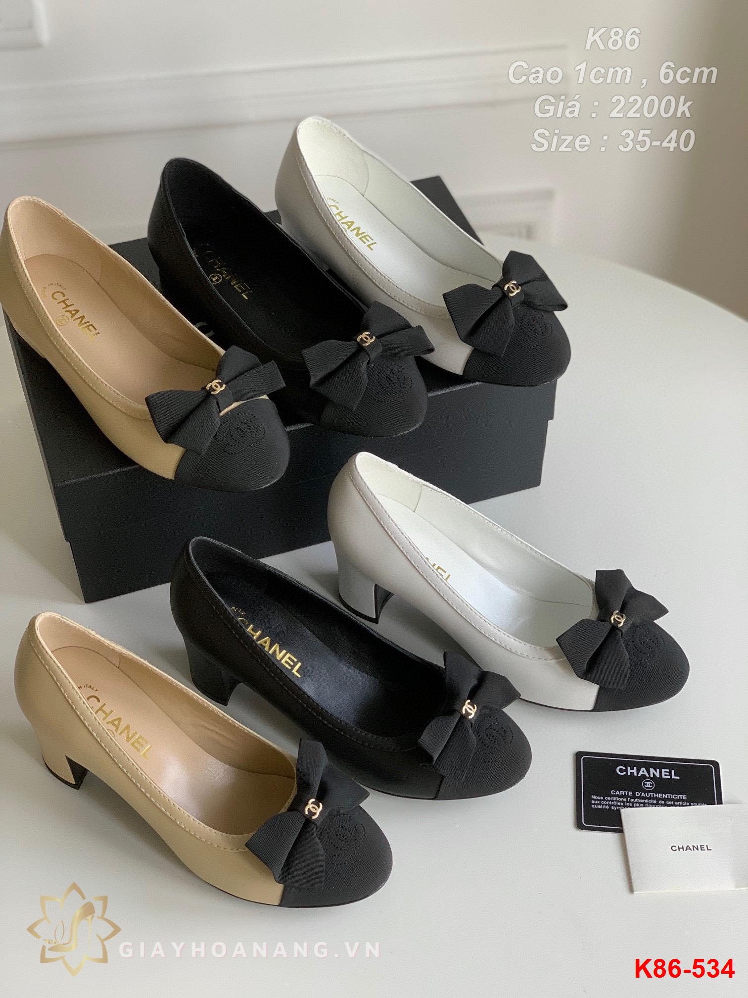 K86-534 Chanel giày cao 1cm , 6cm siêu cấp