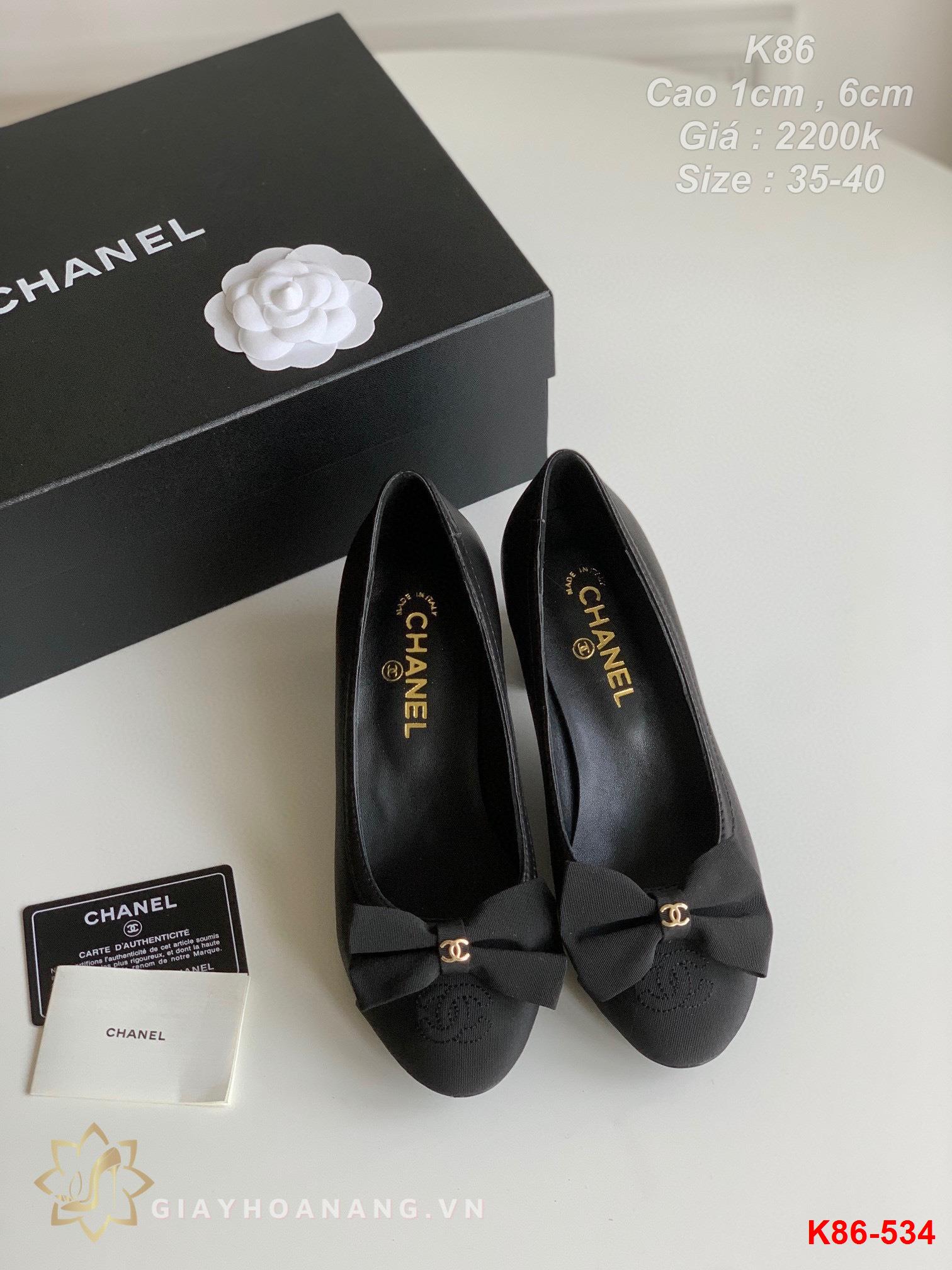 K86-534 Chanel giày cao 1cm , 6cm siêu cấp