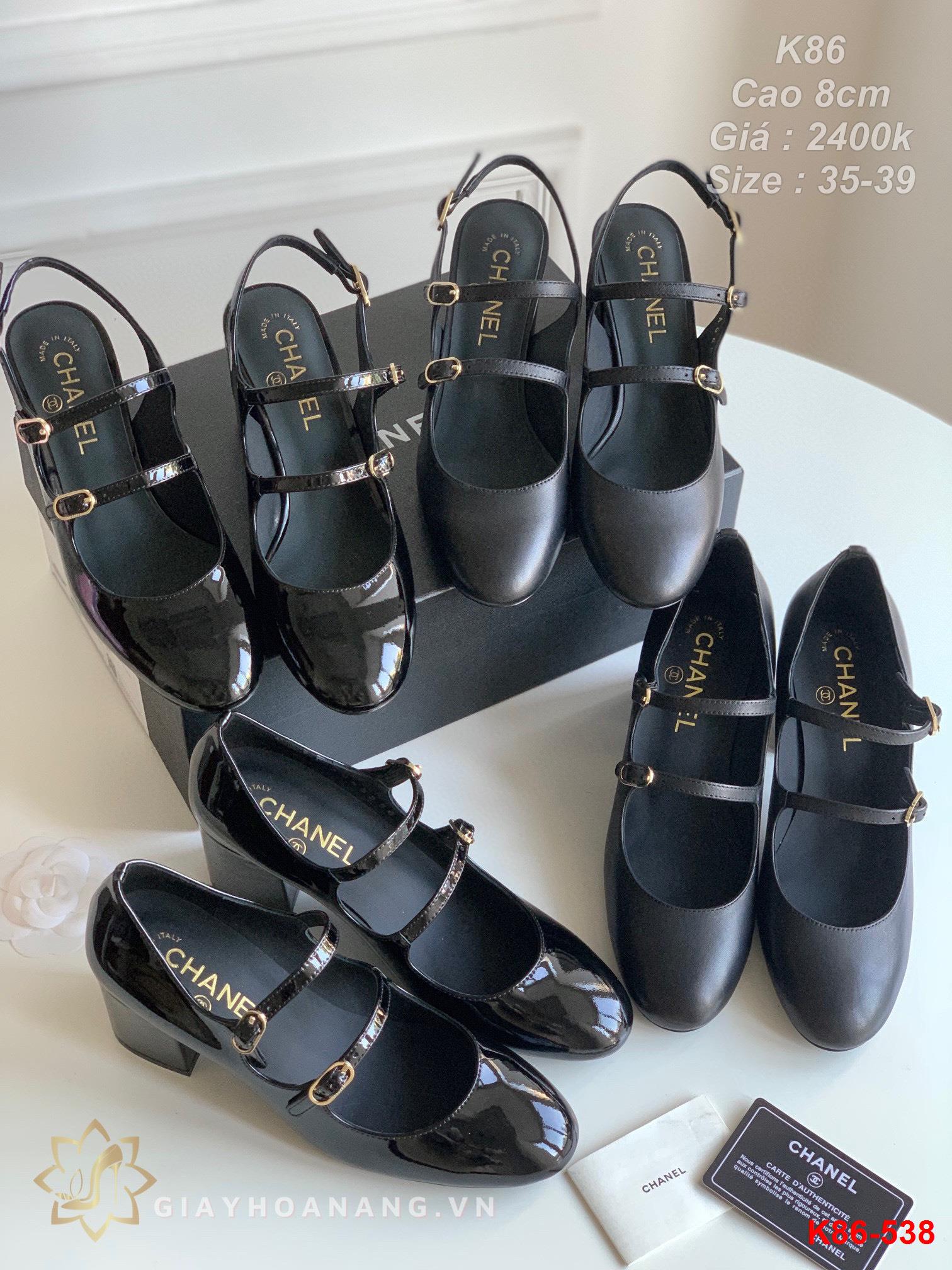 K86-538 Chanel giày cao 8cm siêu cấp