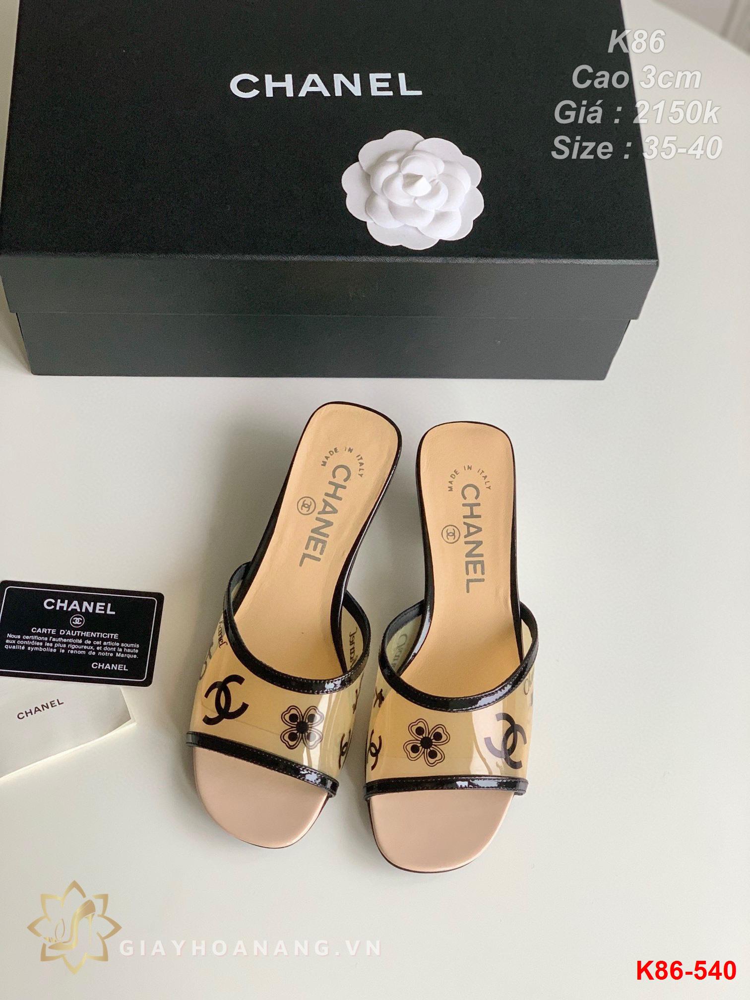 K86-540 Chanel dép cao 5cm siêu cấp