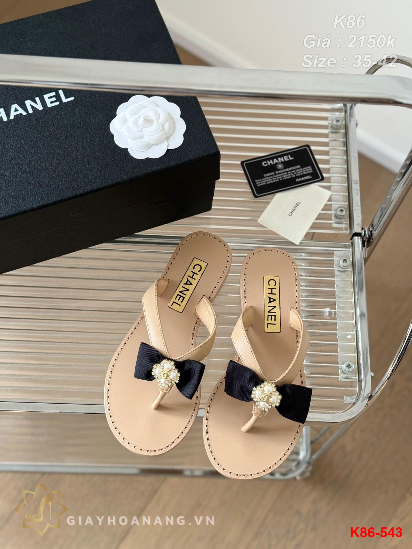 K86-543 Chanel dép sỏ ngón siêu cấp