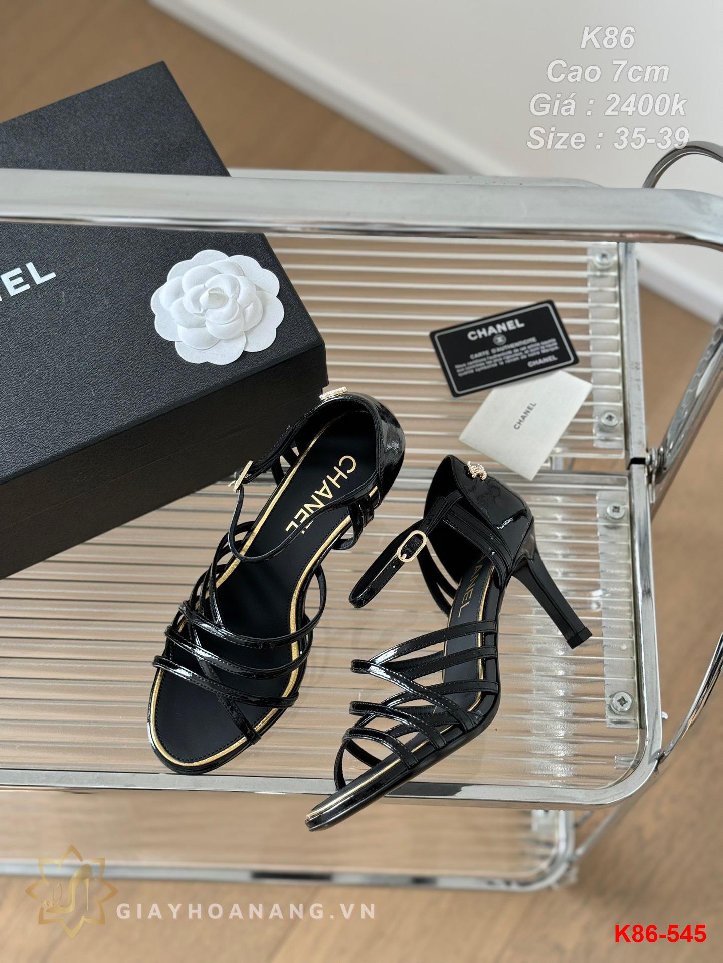 K86-545 Chanel sandal cao 7cm siêu cấp