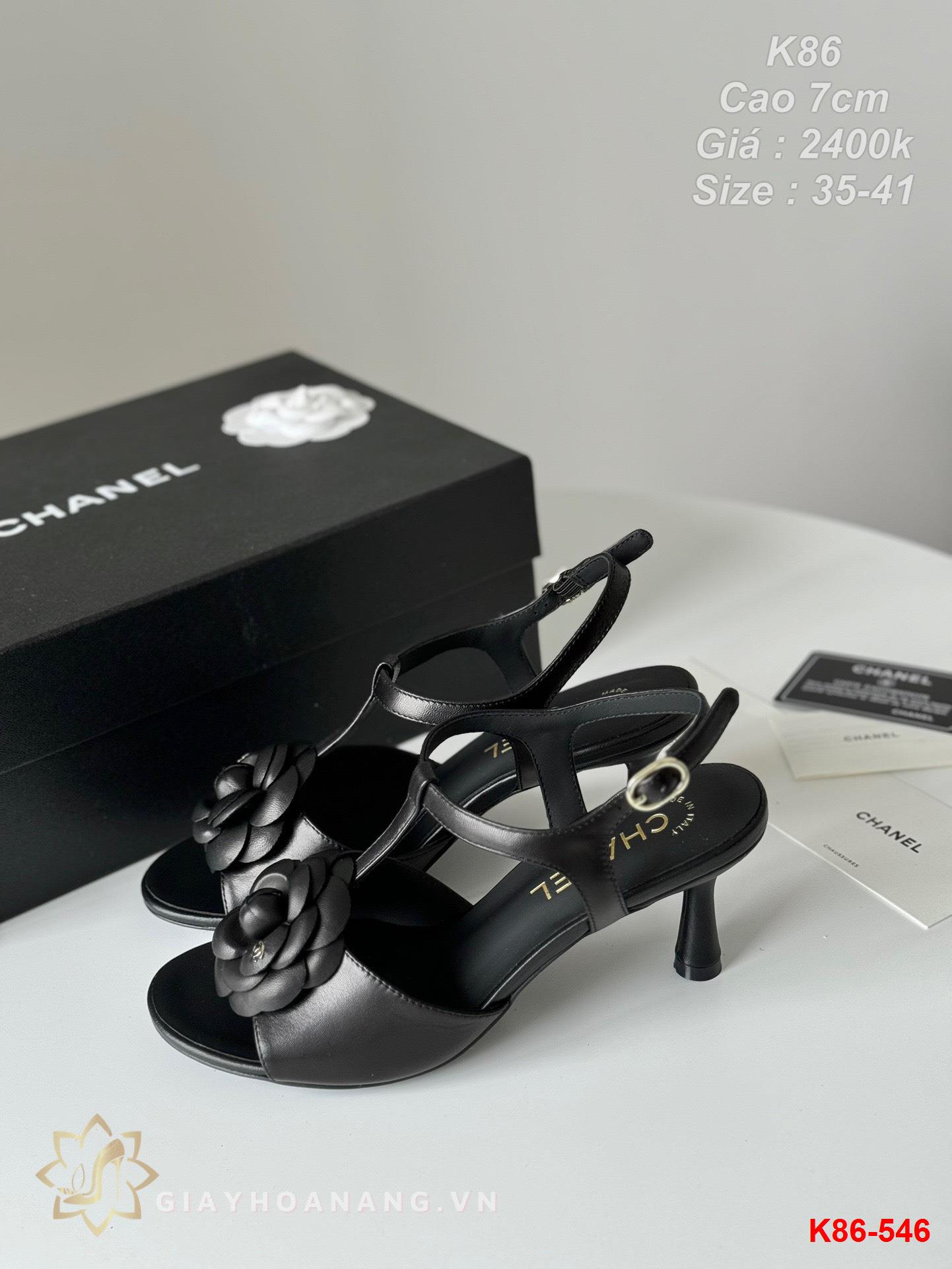 K86-546 Chanel sandal cao 7cm siêu cấp