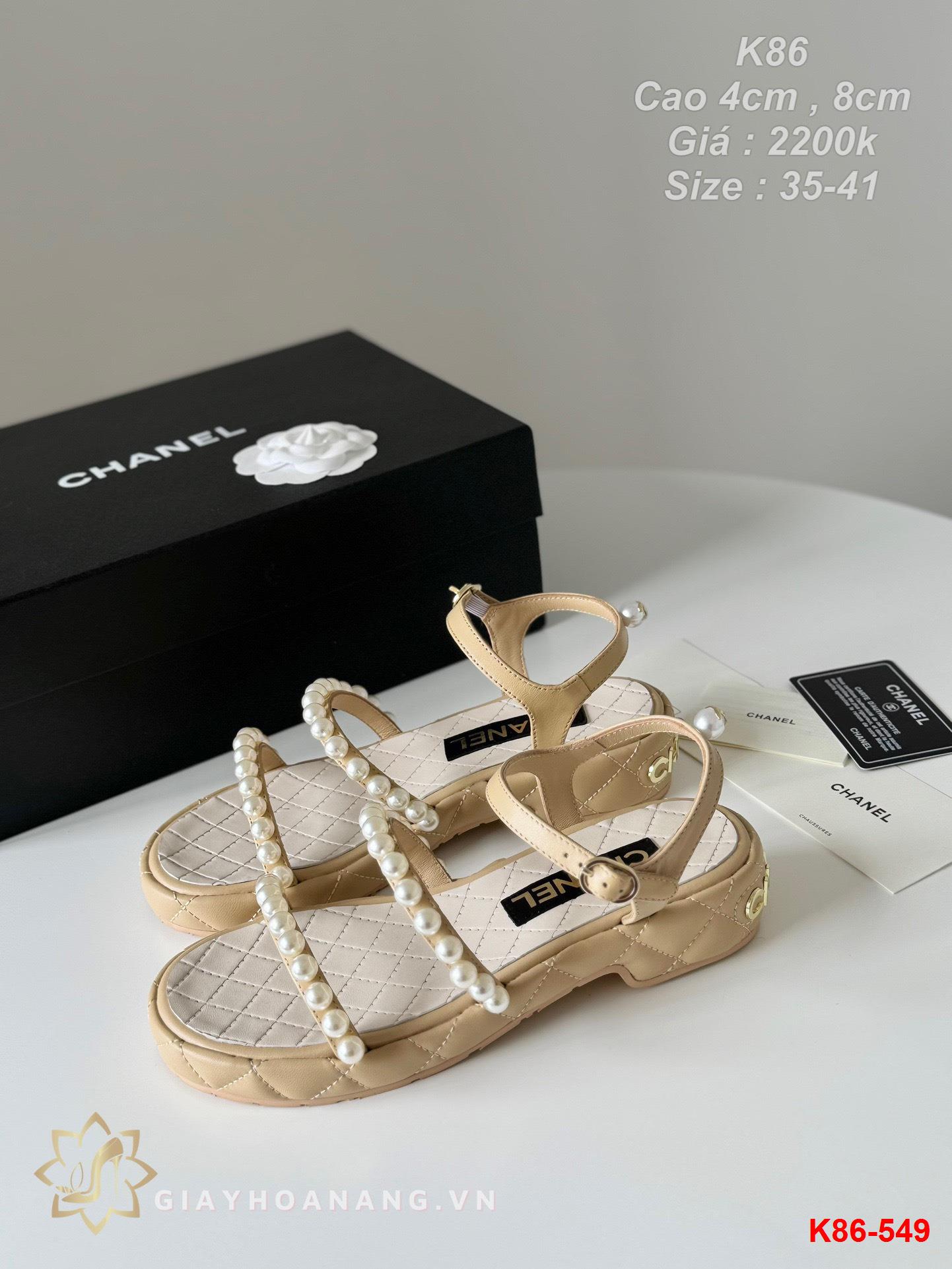 K86-549 Chanel sandal cao 4cm , 8cm siêu cấp