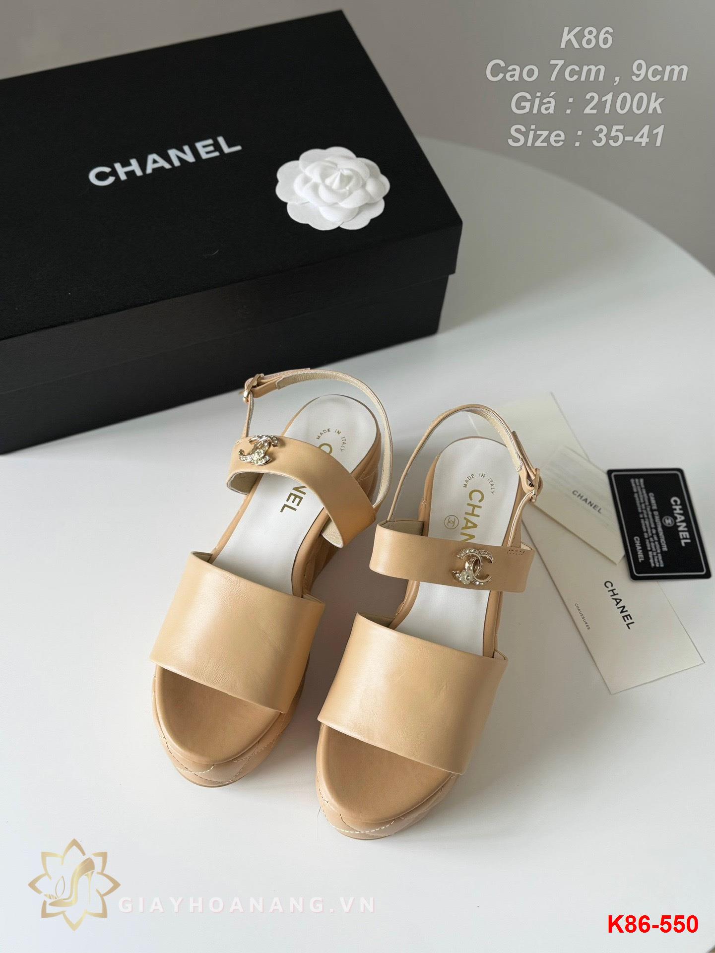 K86-550 Chanel sandal cao 7cm , 9cm siêu cấp