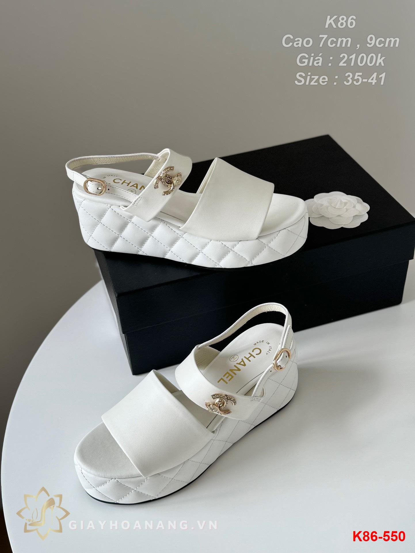 K86-550 Chanel sandal cao 7cm , 9cm siêu cấp