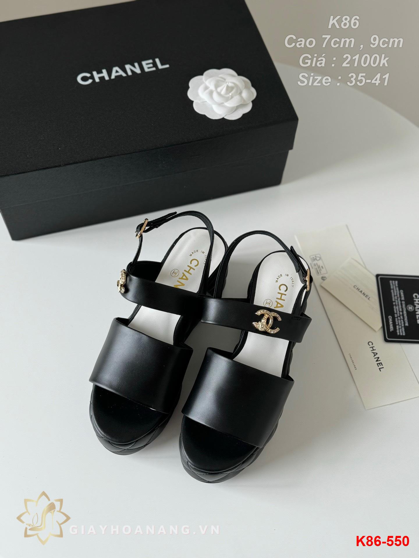 K86-550 Chanel sandal cao 7cm , 9cm siêu cấp