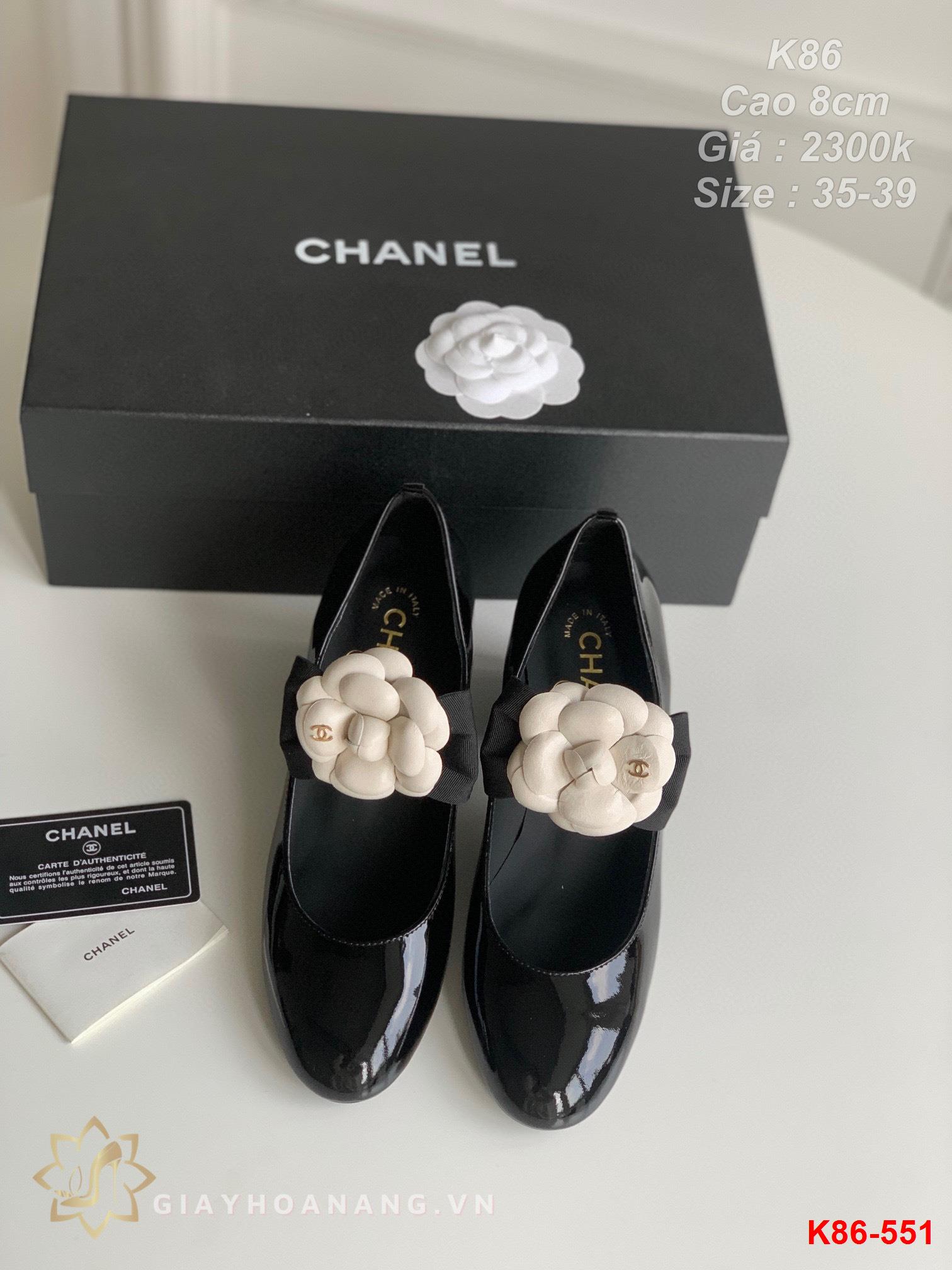 K86-551 Chanel giày cao 8cm siêu cấp