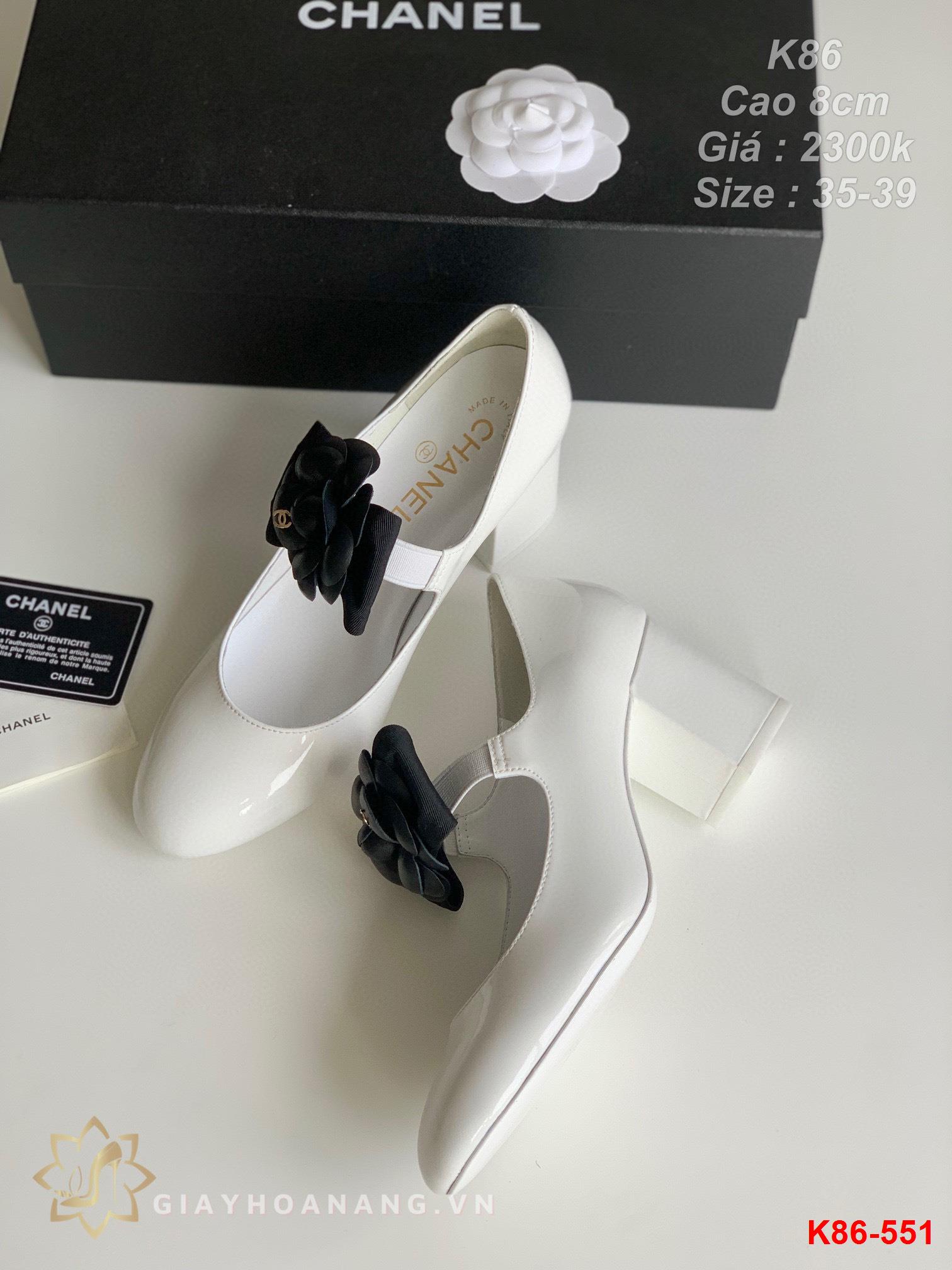 K86-551 Chanel giày cao 8cm siêu cấp