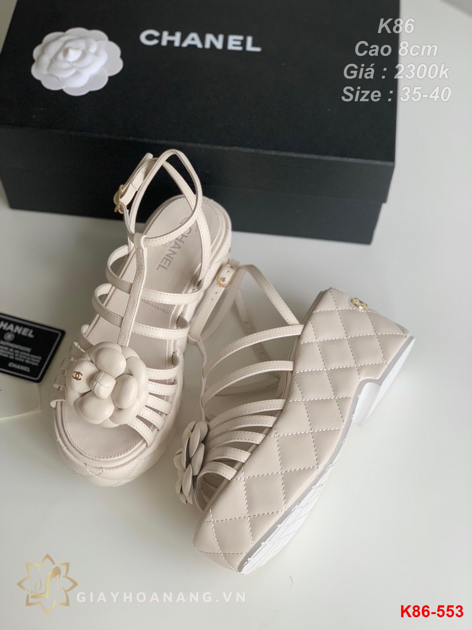 K86-553 Chanel sandal cao 8cm siêu cấp