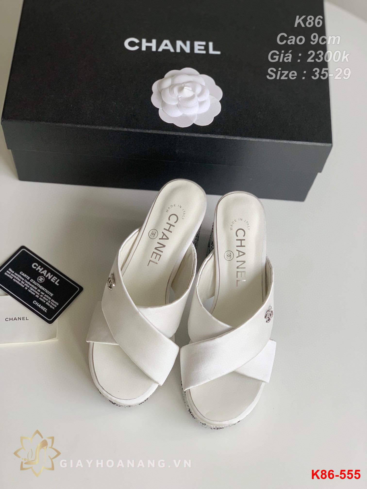 K86-555 Chanel dép cao 9cm siêu cấp