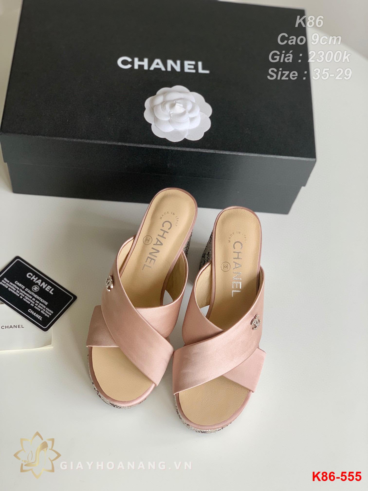 K86-555 Chanel dép cao 9cm siêu cấp