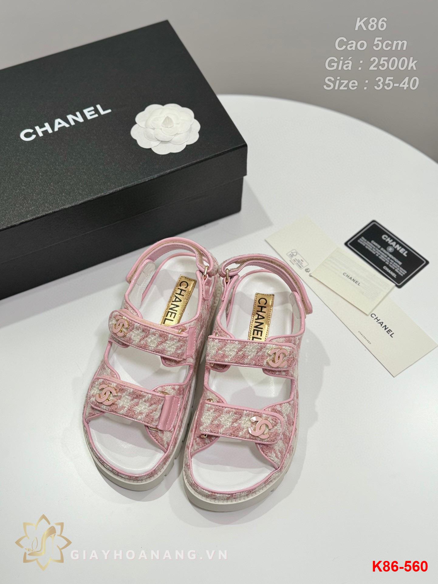 K86-560 Chanel sandal cao 5cm siêu cấp