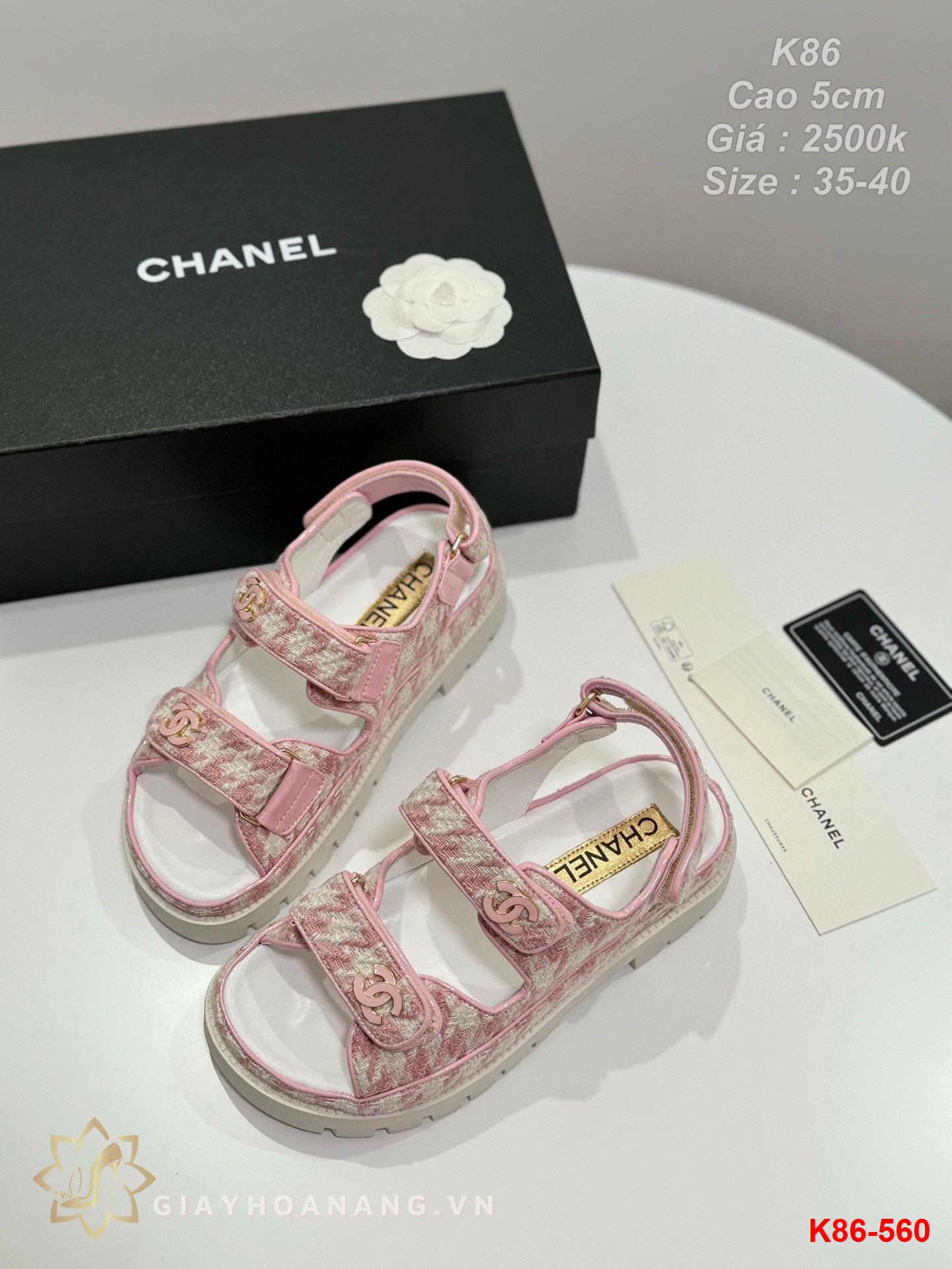 K86-560 Chanel sandal cao 5cm siêu cấp