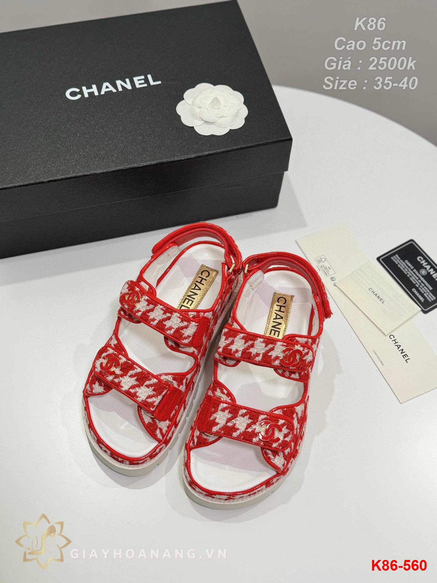 K86-560 Chanel sandal cao 5cm siêu cấp