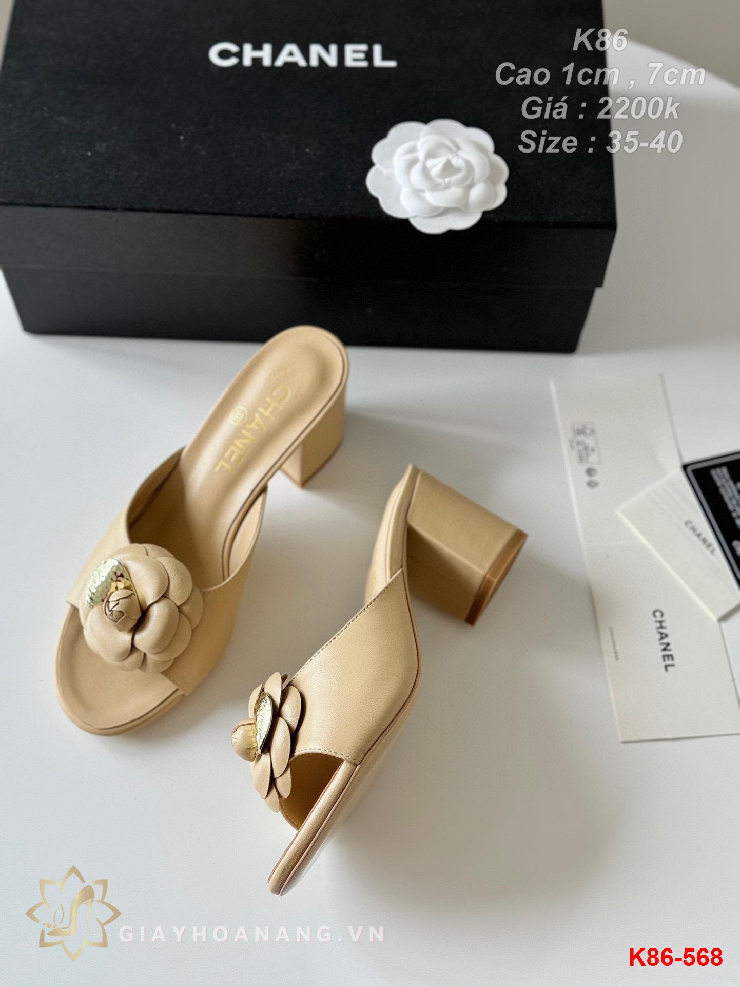 K86-568 Chanel dép cao 1cm , 7cm siêu cấp