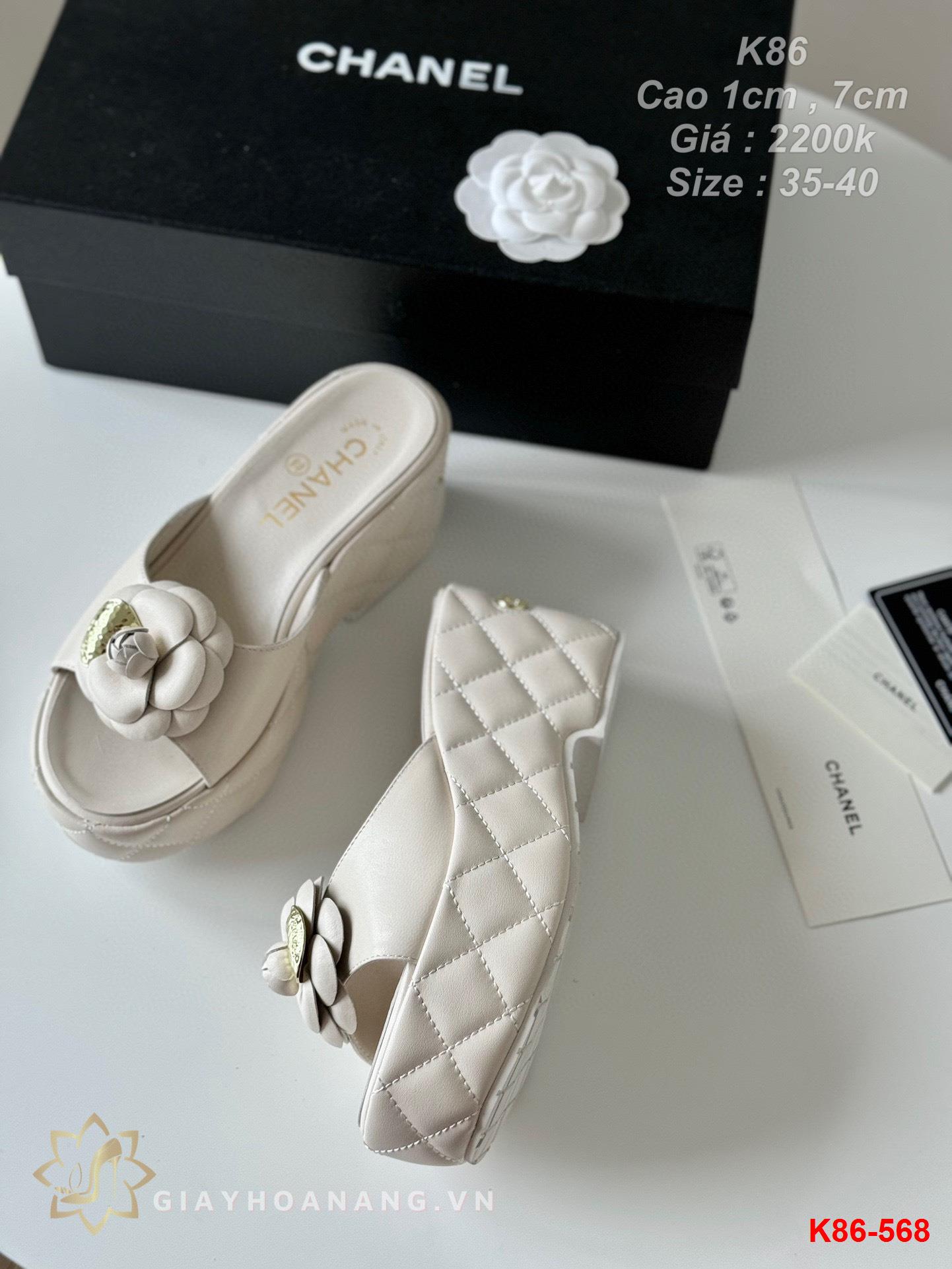 K86-568 Chanel dép cao 1cm , 7cm siêu cấp