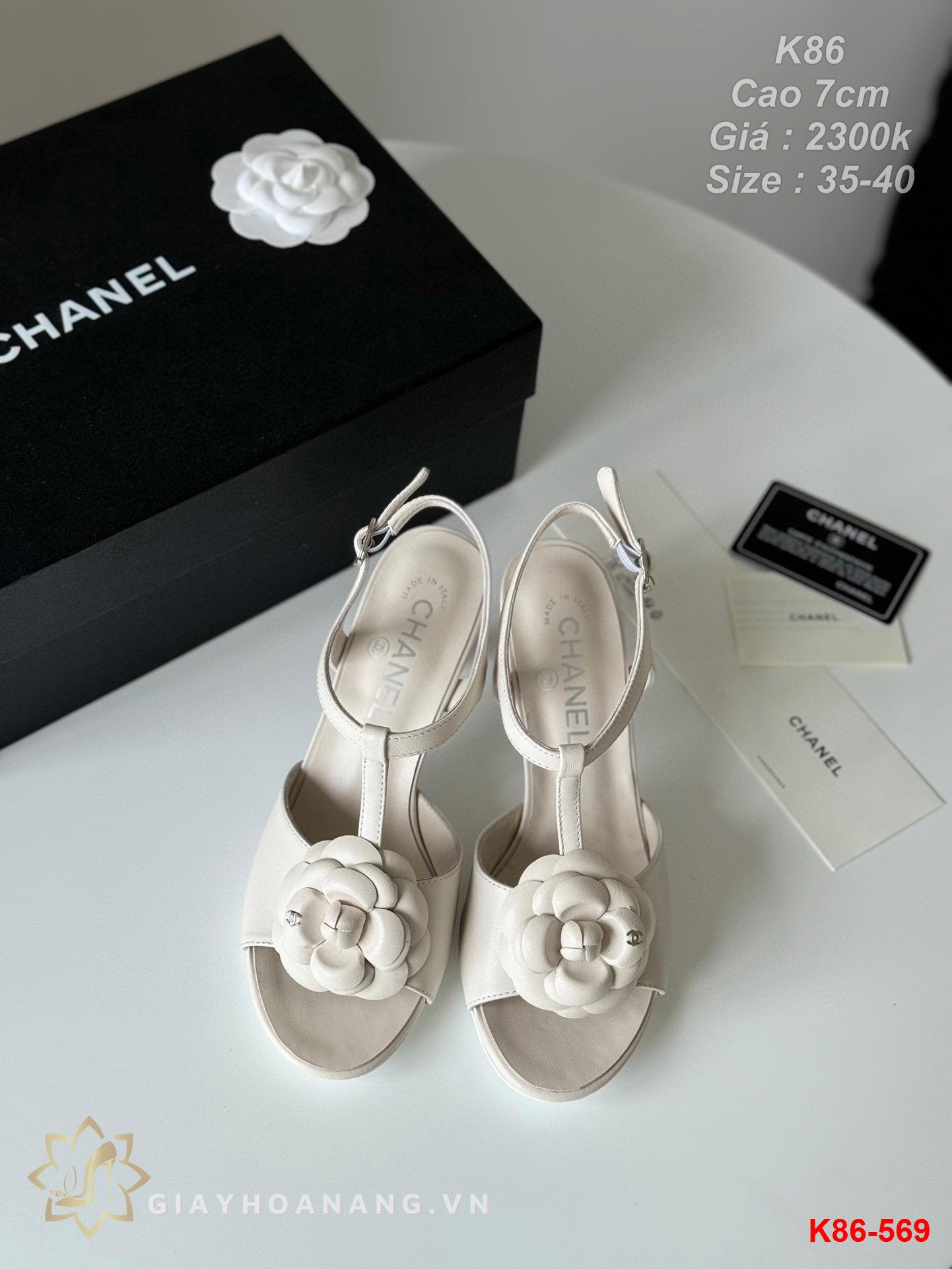 K86-569 Chanel sandal cao 7cm siêu cấp