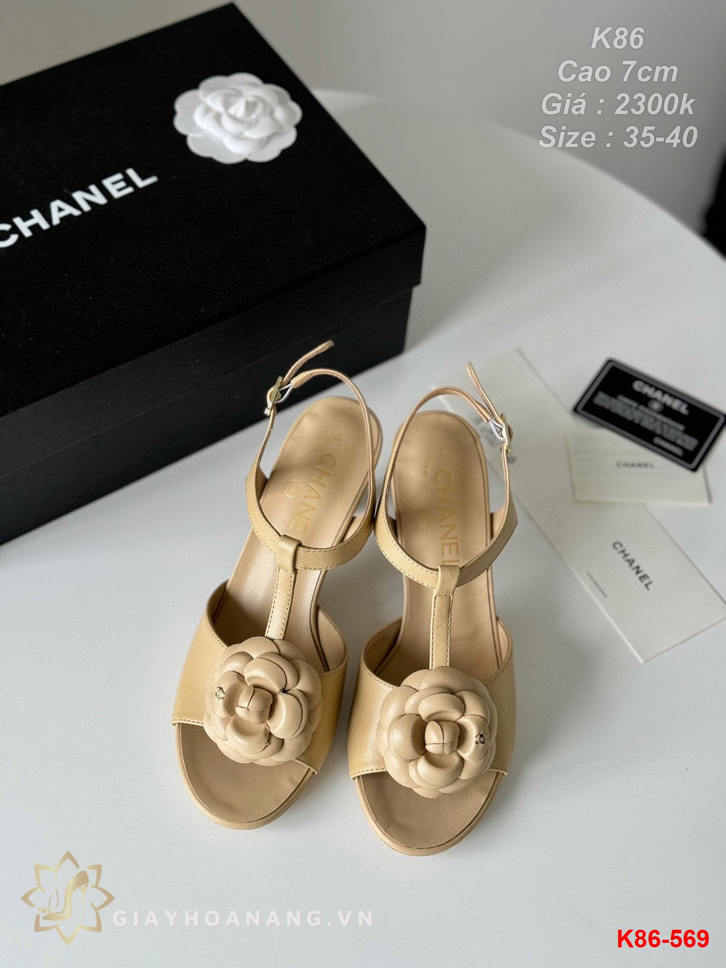 K86-569 Chanel sandal cao 7cm siêu cấp