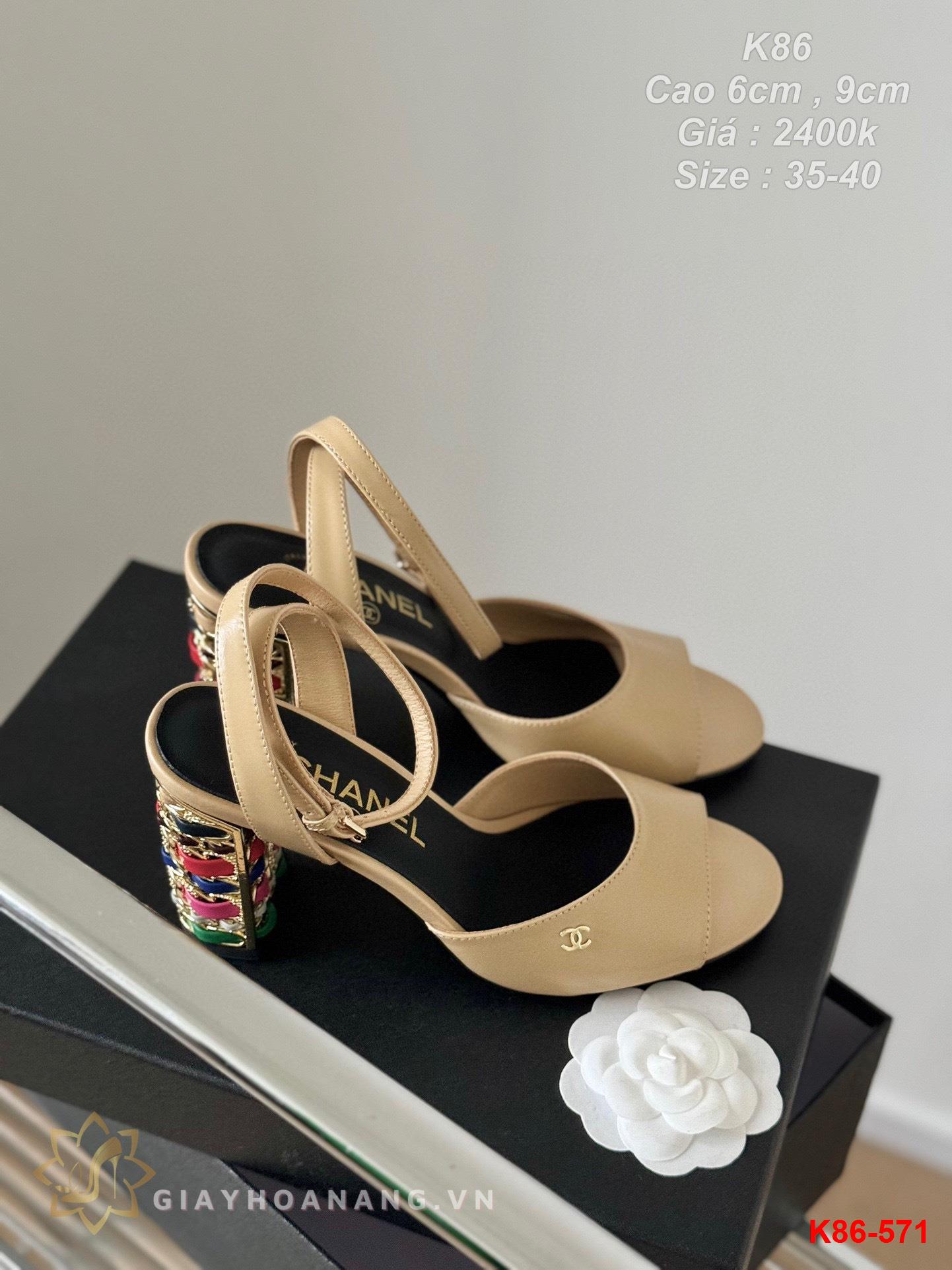 K86-571 Chanel sandal cao 6cm , 9cm siêu cấp