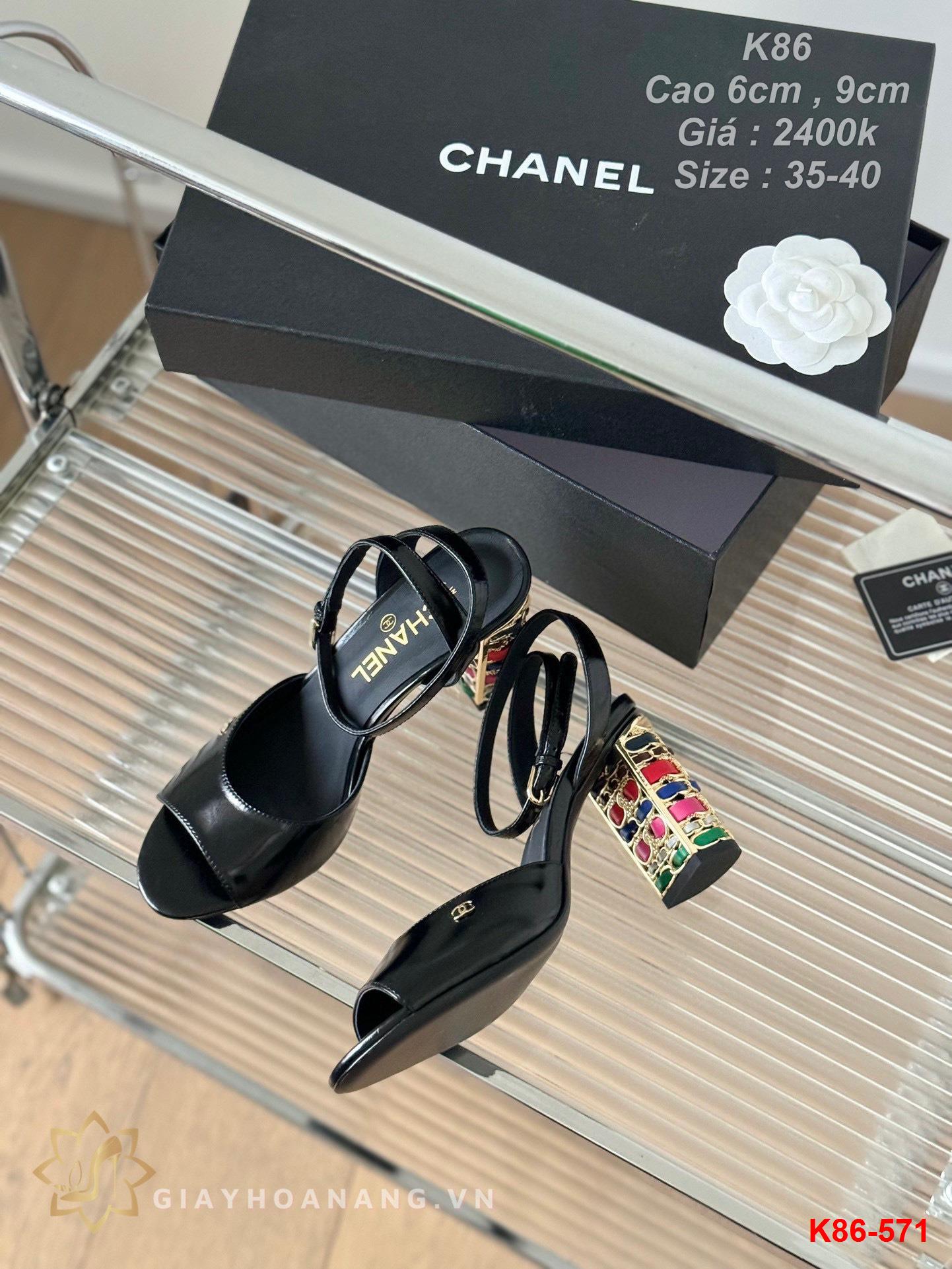 K86-571 Chanel sandal cao 6cm , 9cm siêu cấp