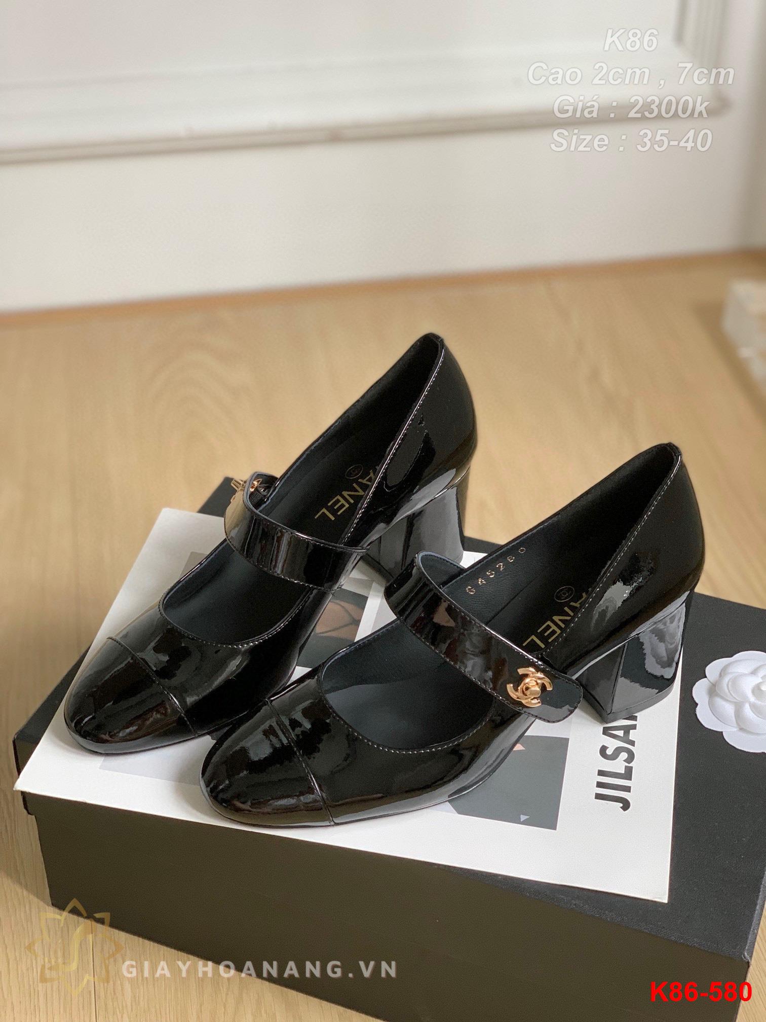 K86-580 Chanel giày cao 2cm , 7cm siêu cấp