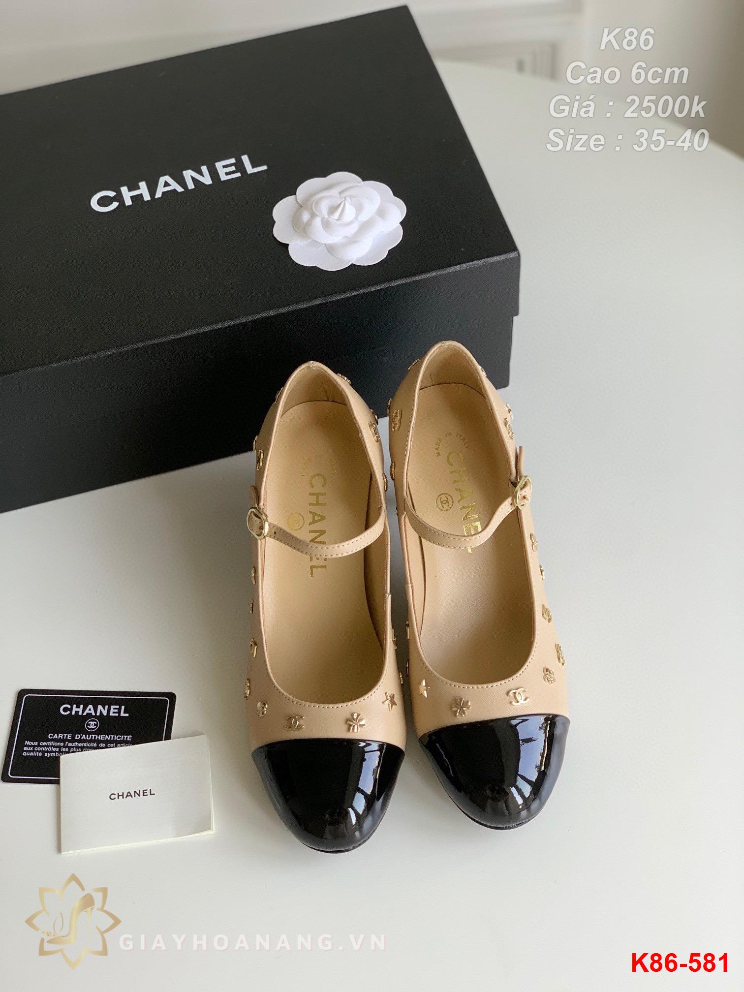 K86-581 Chanel giày cao 6cm siêu cấp