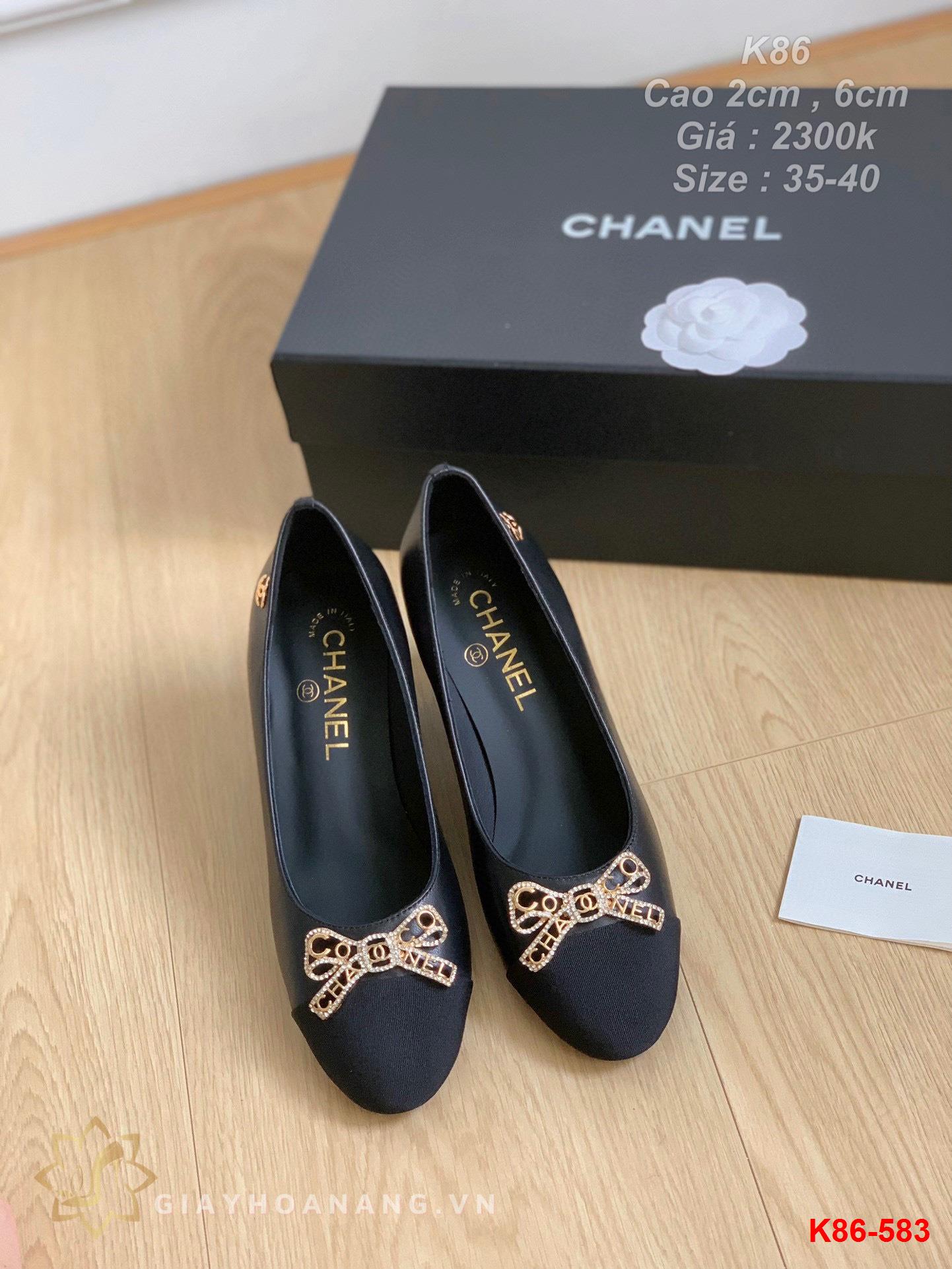 K86-583 Chanel giày cao 2cm , 6cm siêu cấp