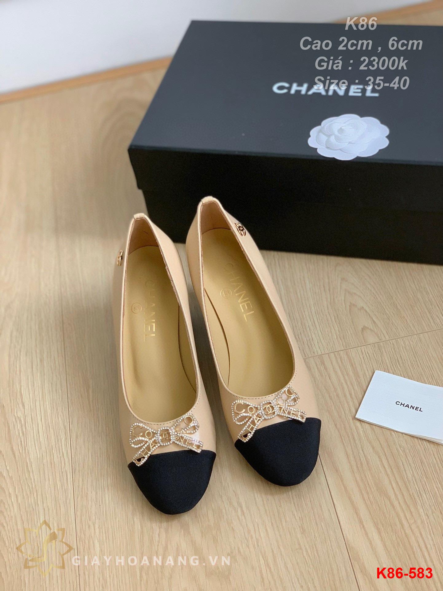 K86-583 Chanel giày cao 2cm , 6cm siêu cấp