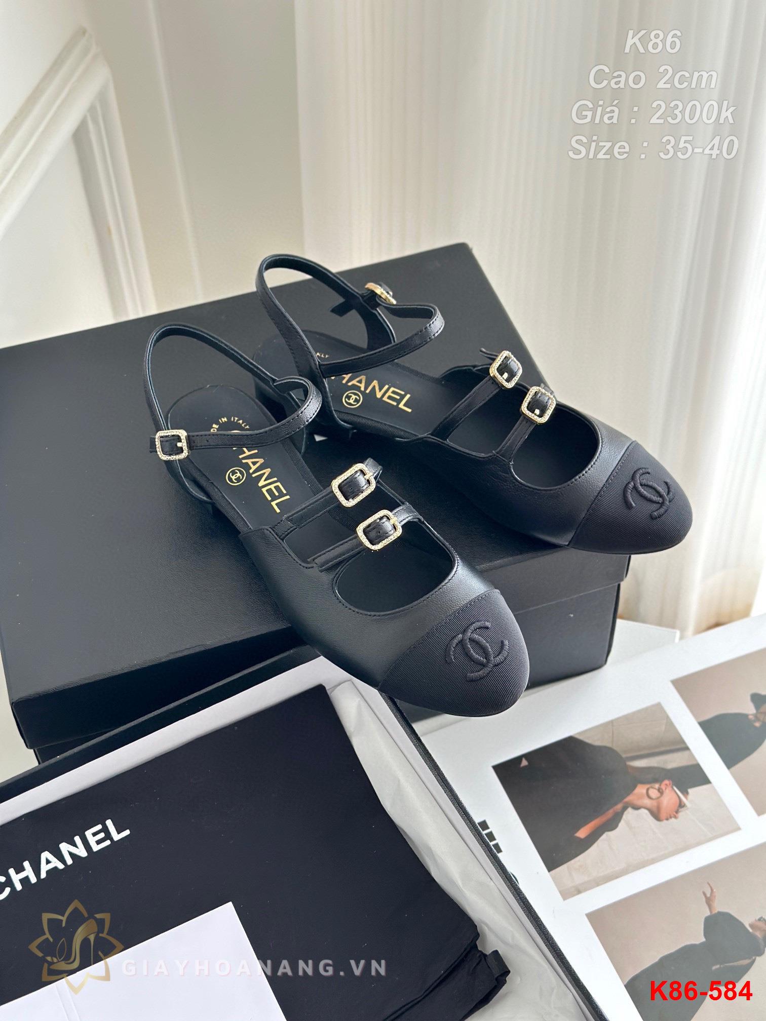 K86-584 Chanel sandal cao 2cm siêu cấp