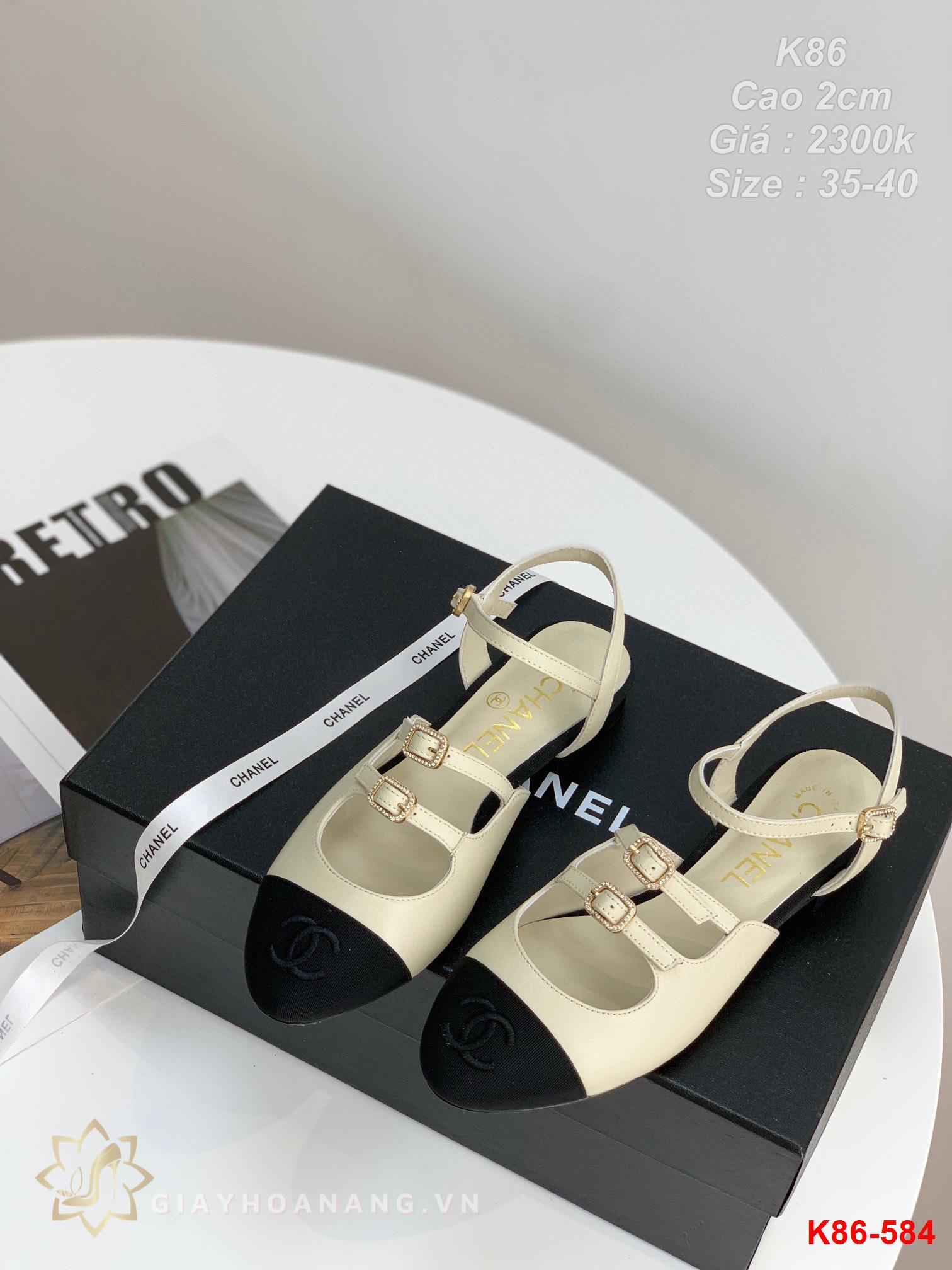 K86-584 Chanel sandal cao 2cm siêu cấp