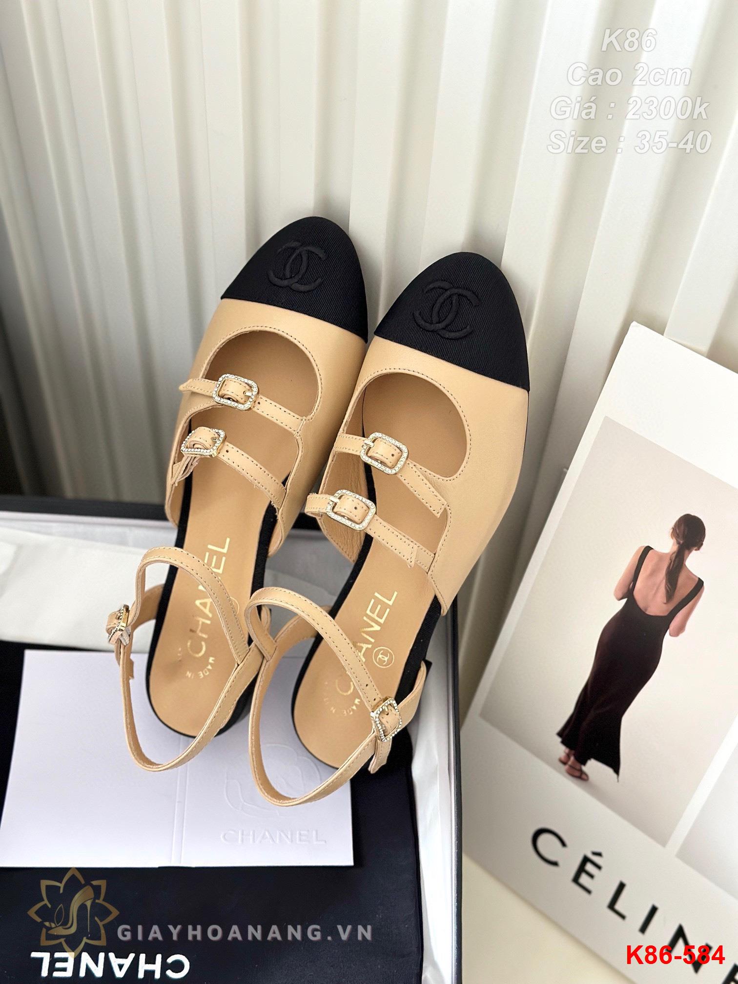 K86-584 Chanel sandal cao 2cm siêu cấp