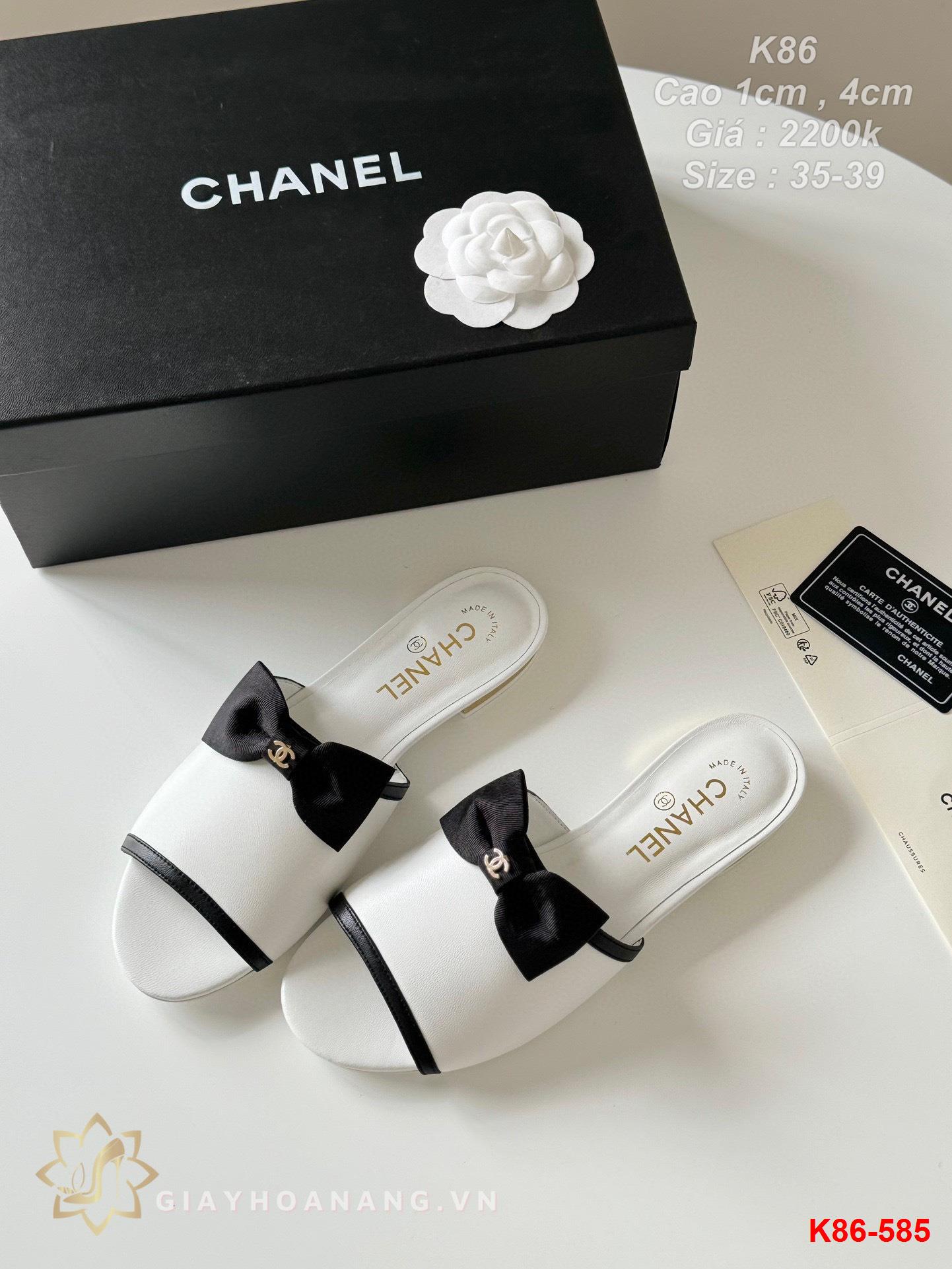 K86-585 Chanel dép cao gót 1cm , 4cm siêu cấp