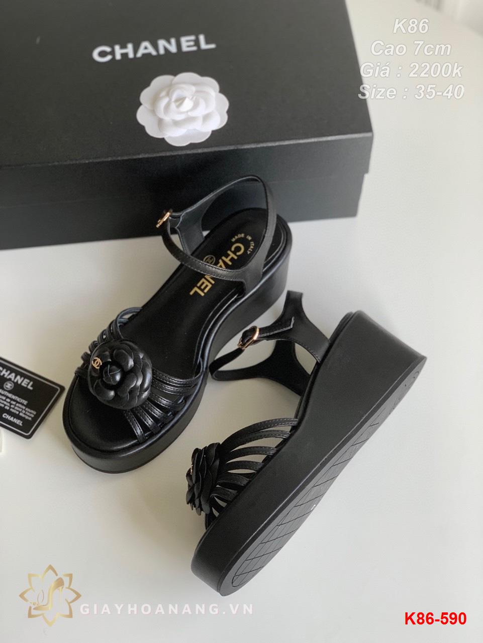 K86-590 Chanel sandal cao 7cm siêu cấp