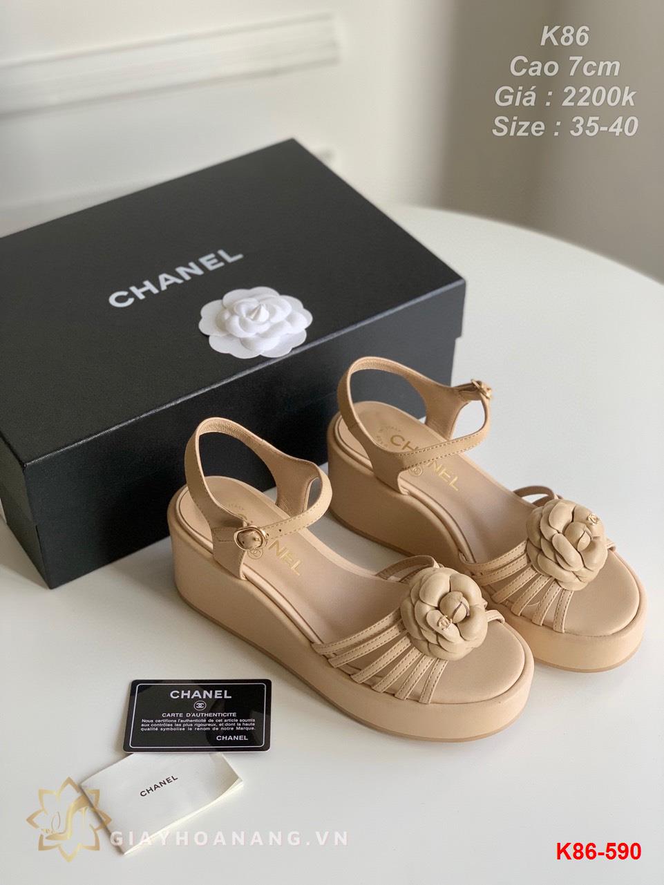 K86-590 Chanel sandal cao 7cm siêu cấp